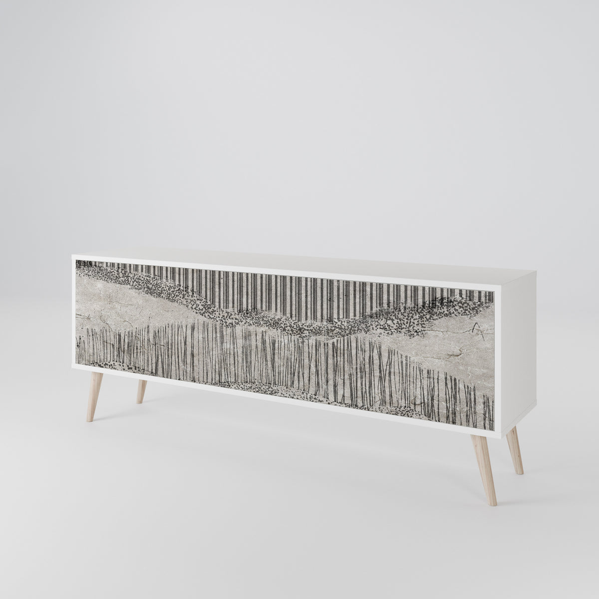 GRAIN LINES 3-Door TV Cabinet