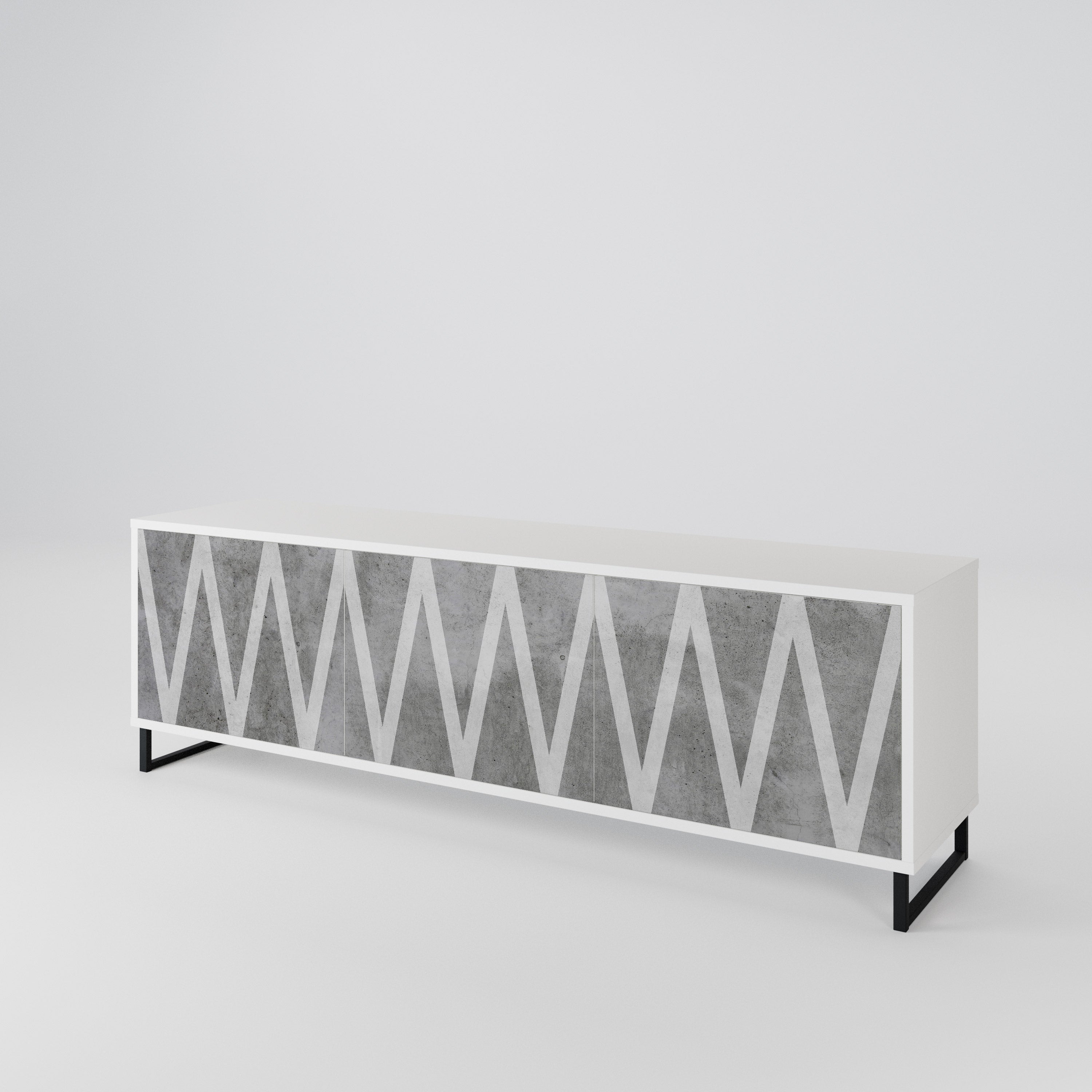 SOLID ZIG ZAG Móvel de TV de 3 Portas