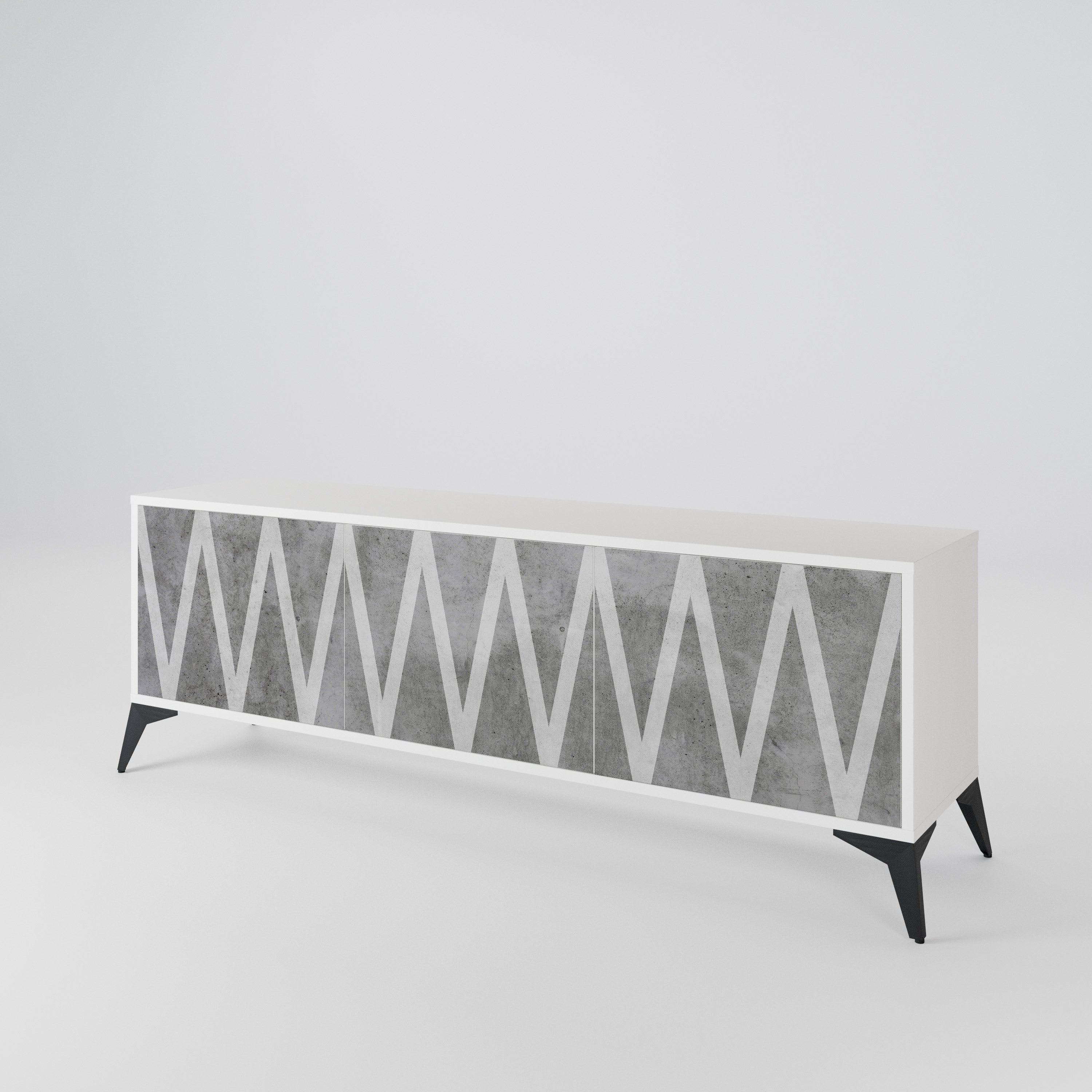 SOLID ZIG ZAG Móvel de TV de 3 Portas