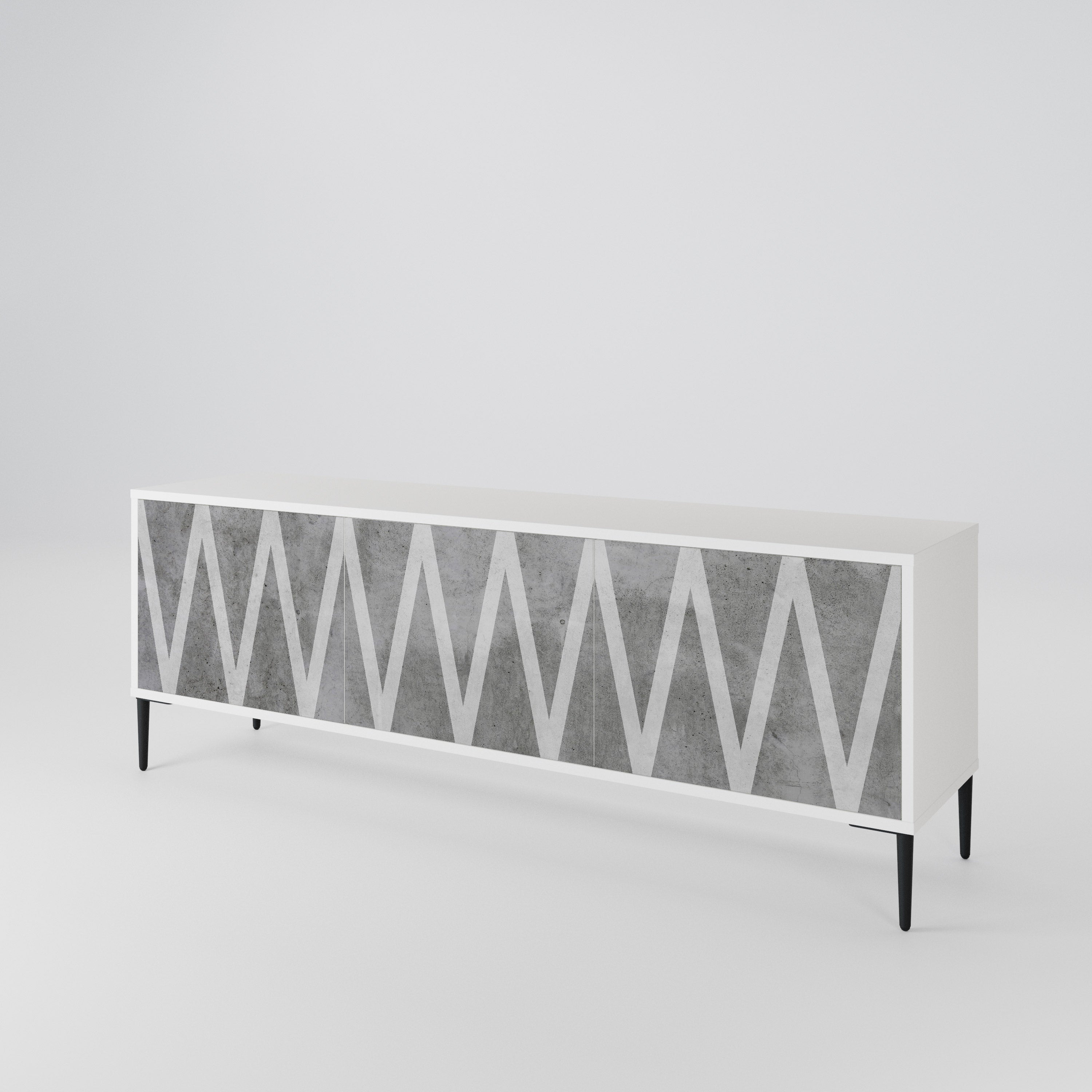 SOLID ZIG ZAG Móvel de TV de 3 Portas