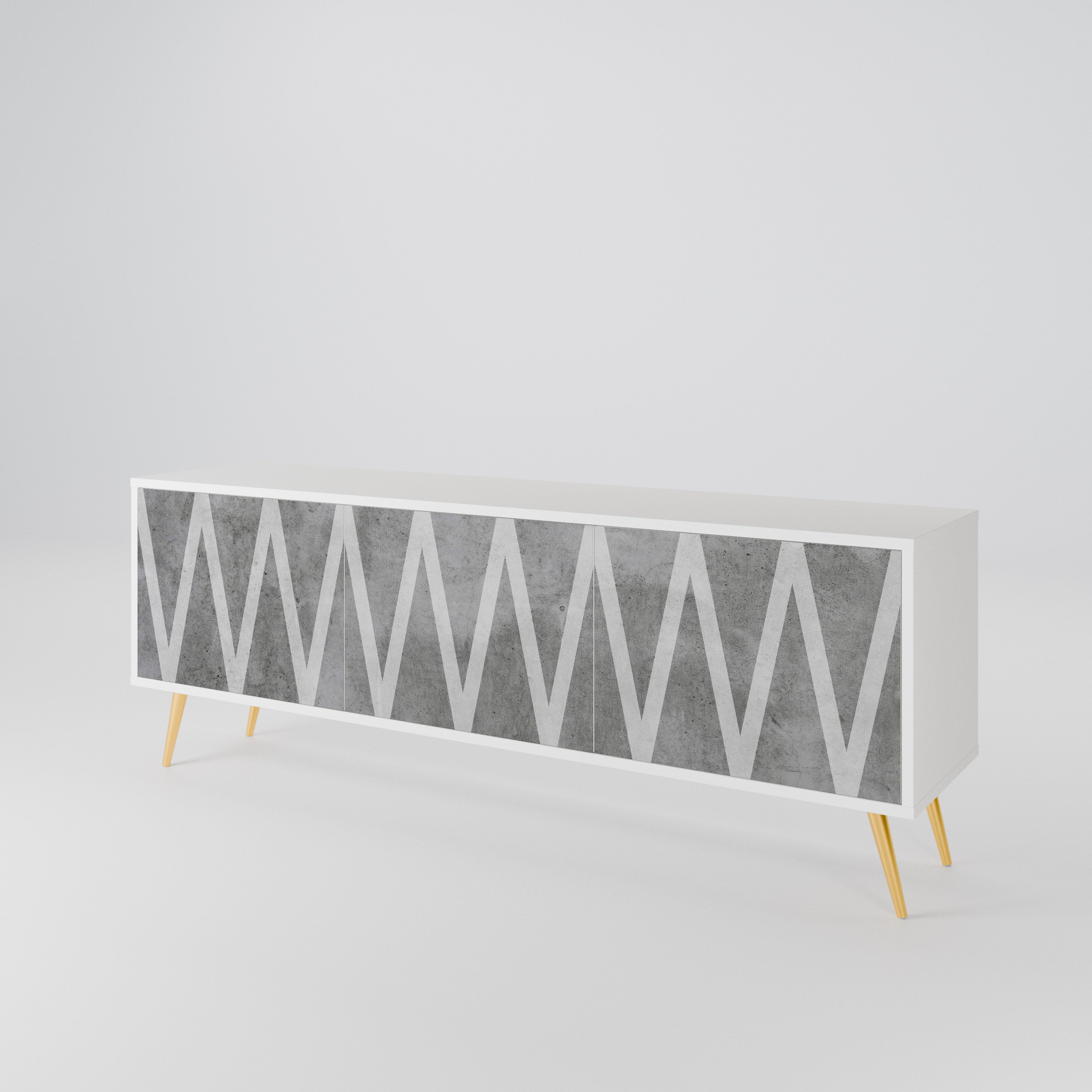SOLID ZIG ZAG Móvel de TV de 3 Portas