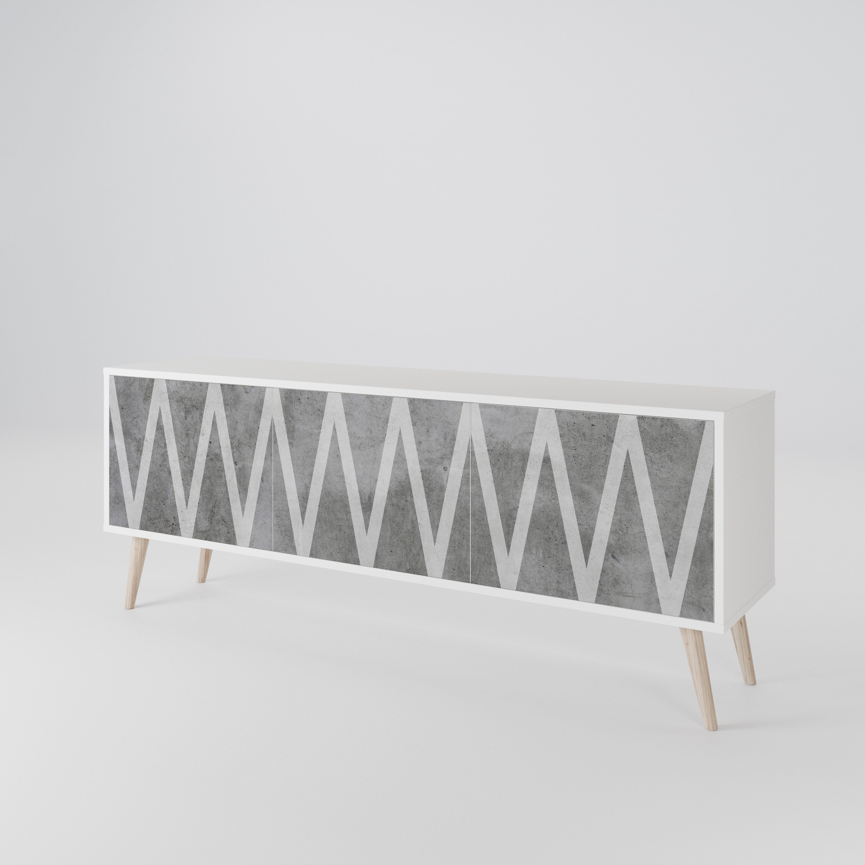 SOLID ZIG ZAG Móvel de TV de 3 Portas