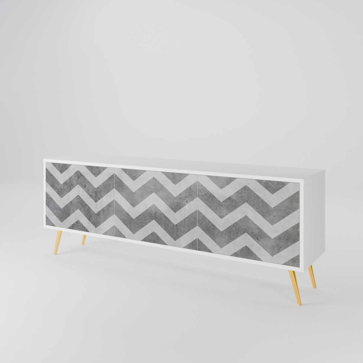 TOUGH ZIG ZAG 3-Door TV Cabinet