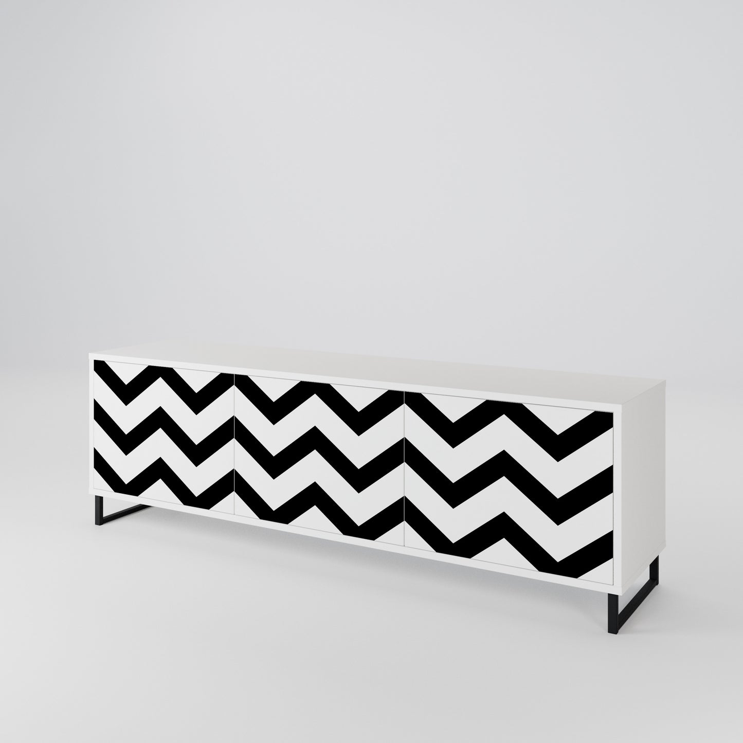 CLASSIC ZIG ZAG Móvel de TV de 3 Portas