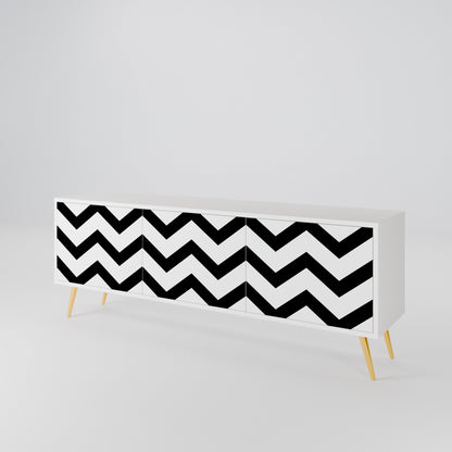 CLASSIC ZIG ZAG Móvel de TV de 3 Portas