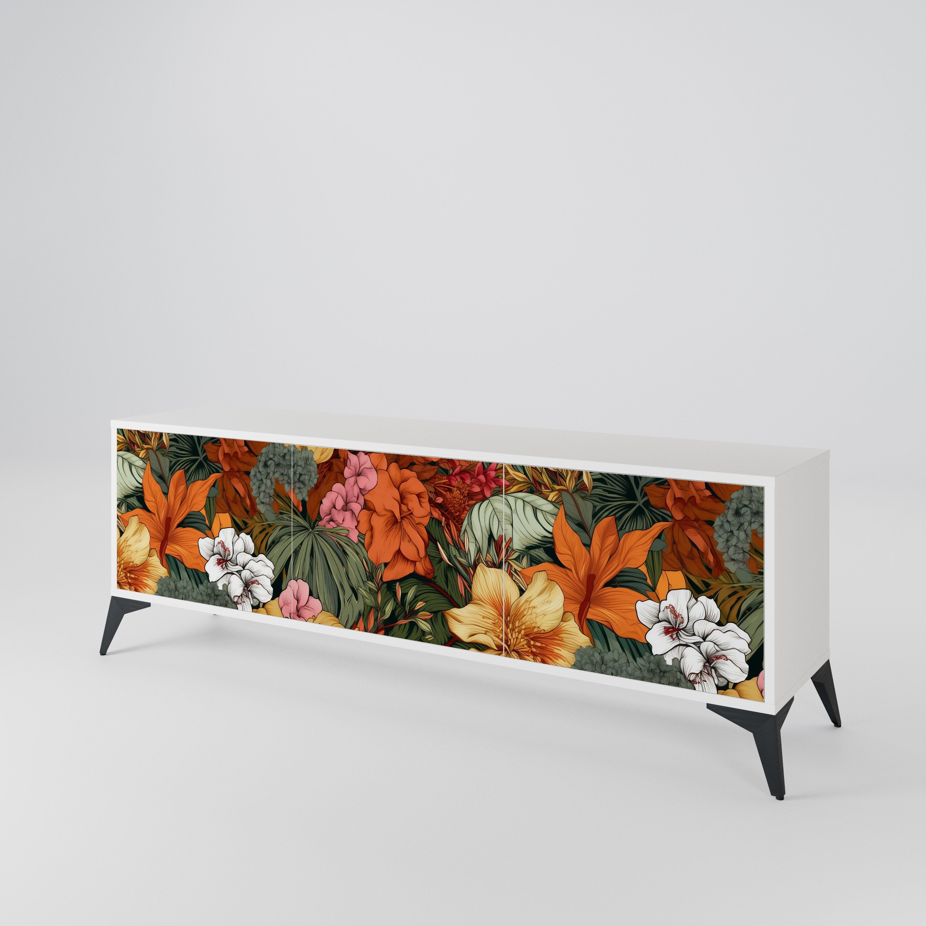 RADIANT FLORA Móvel de TV de 3 Portas