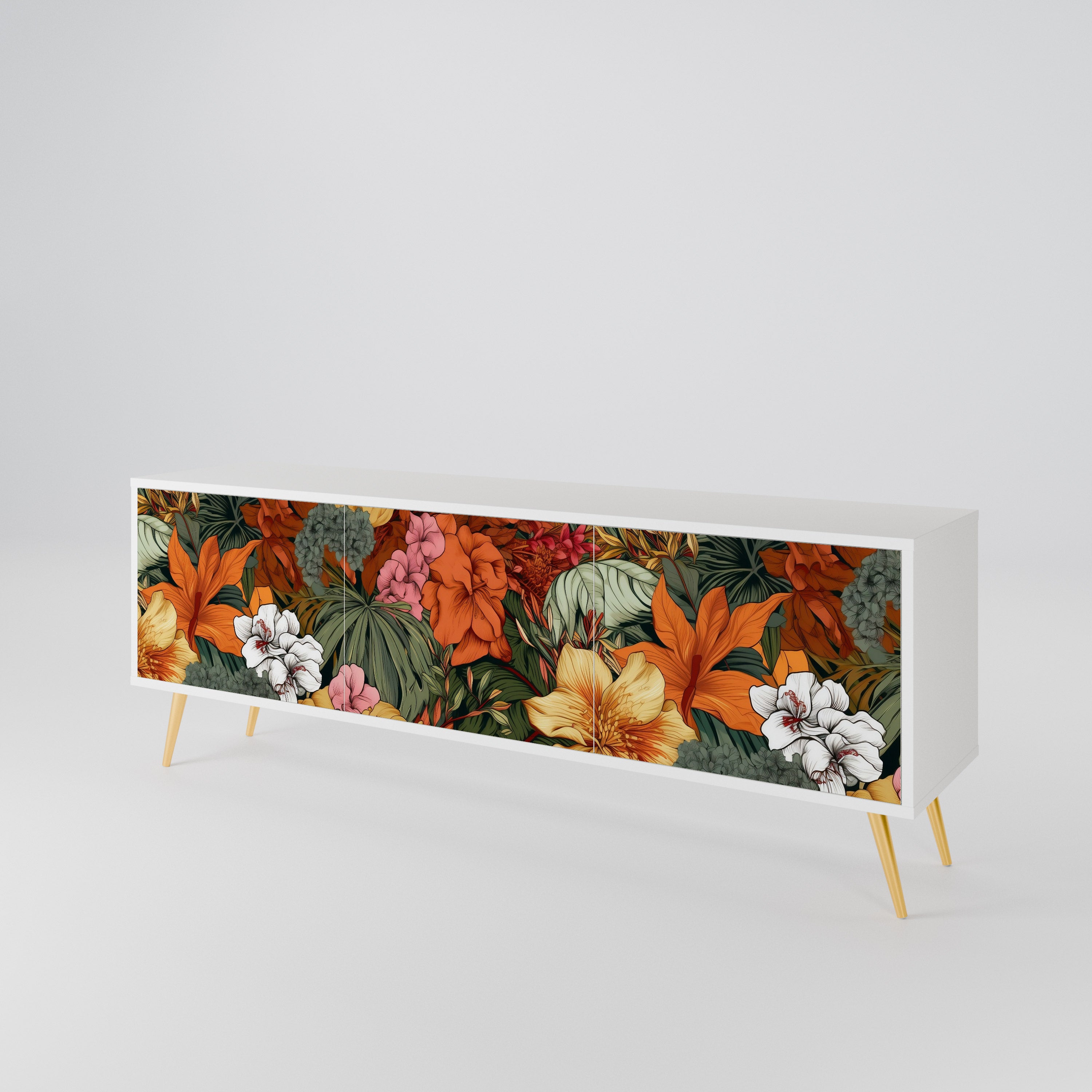 RADIANT FLORA Móvel de TV de 3 Portas
