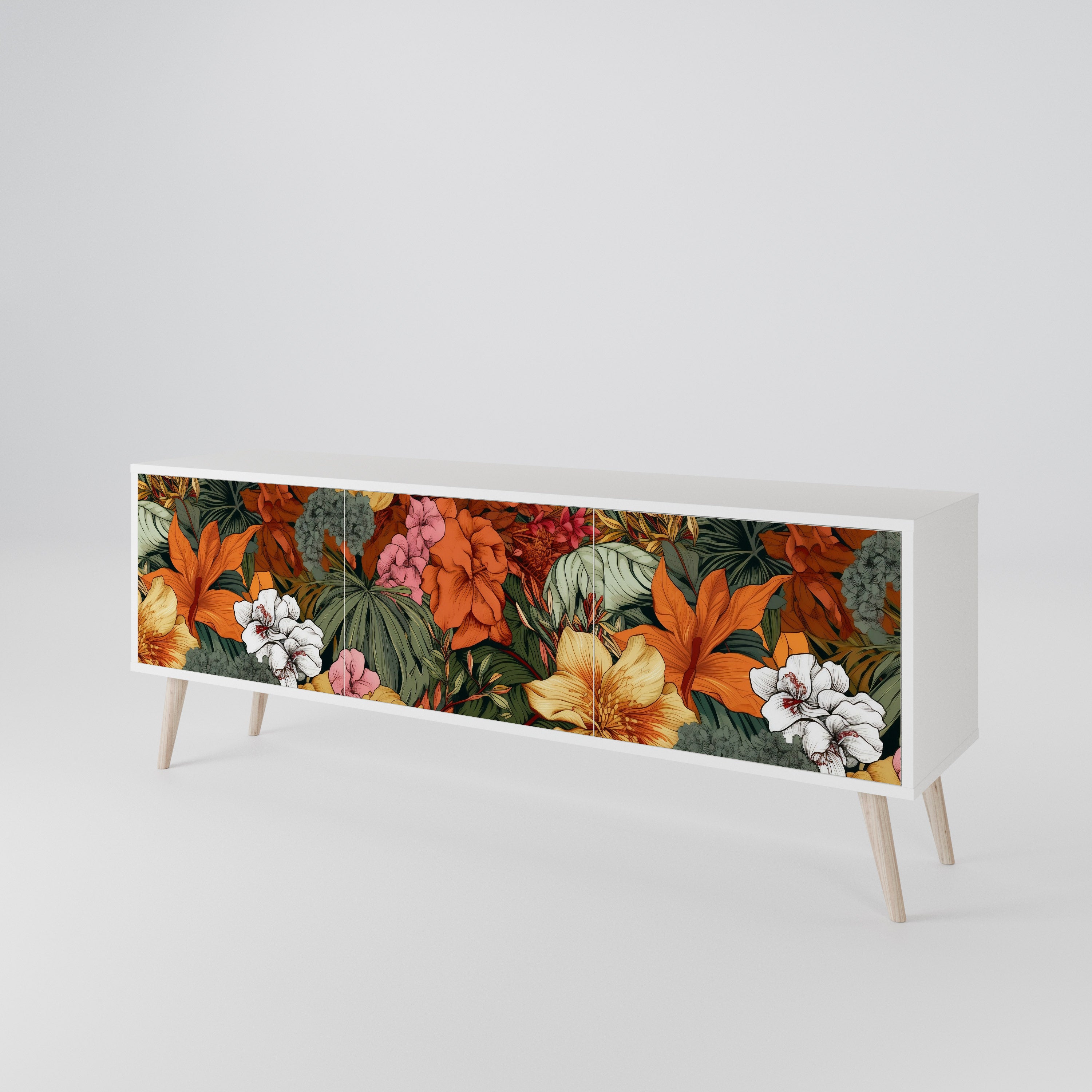 RADIANT FLORA Móvel de TV de 3 Portas