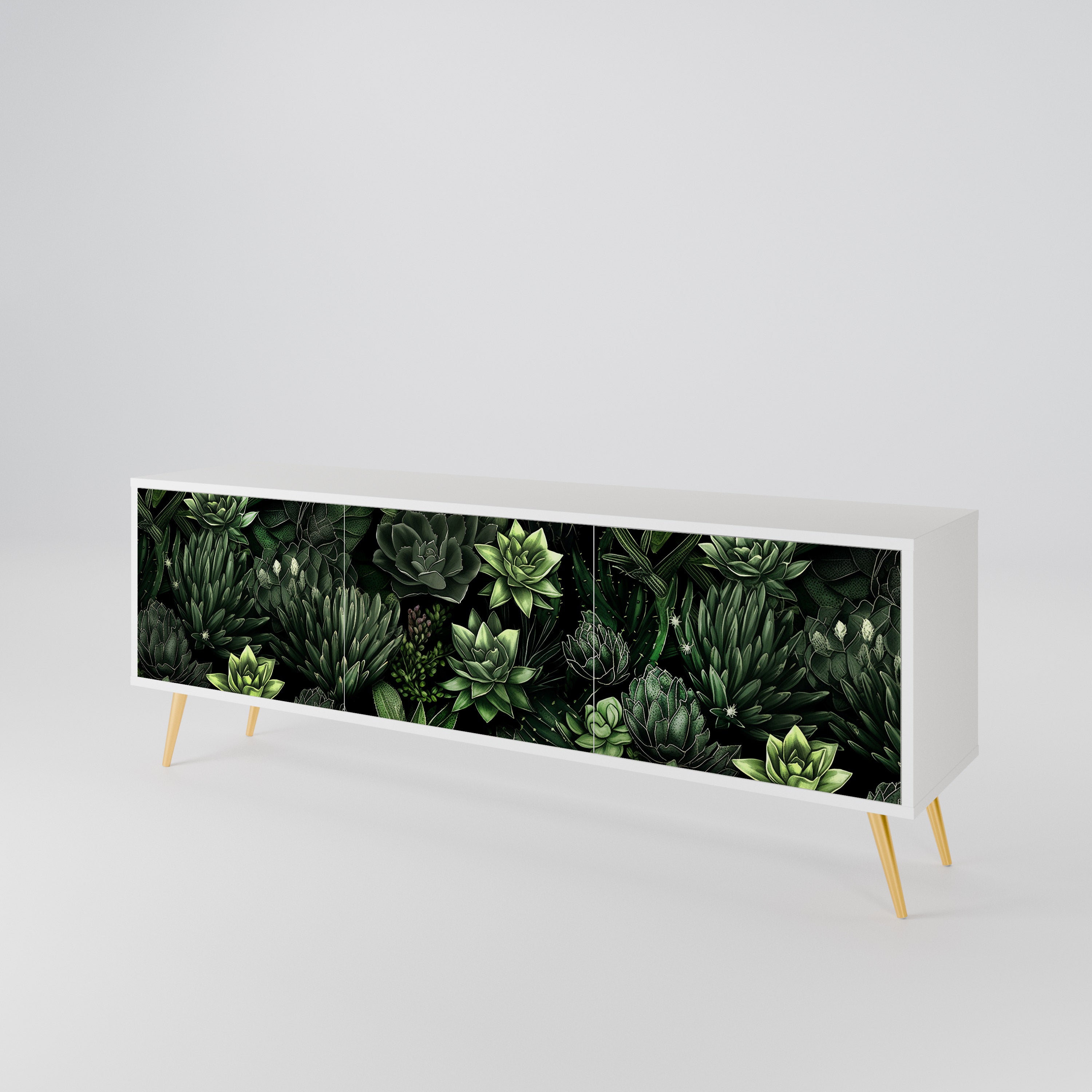 SUCCULENT JUNGLE Móvel de TV de 3 Portas