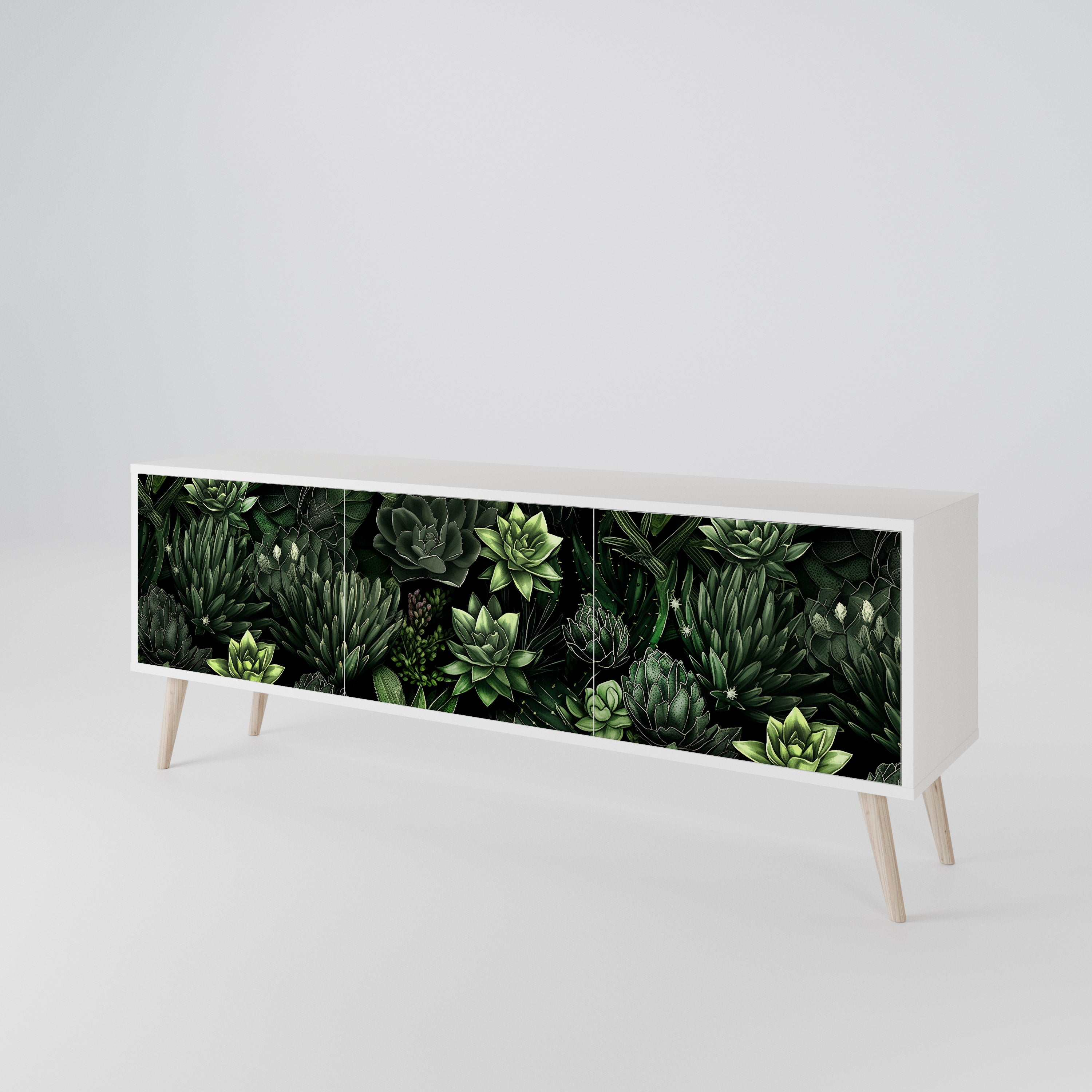 SUCCULENT JUNGLE Móvel de TV de 3 Portas