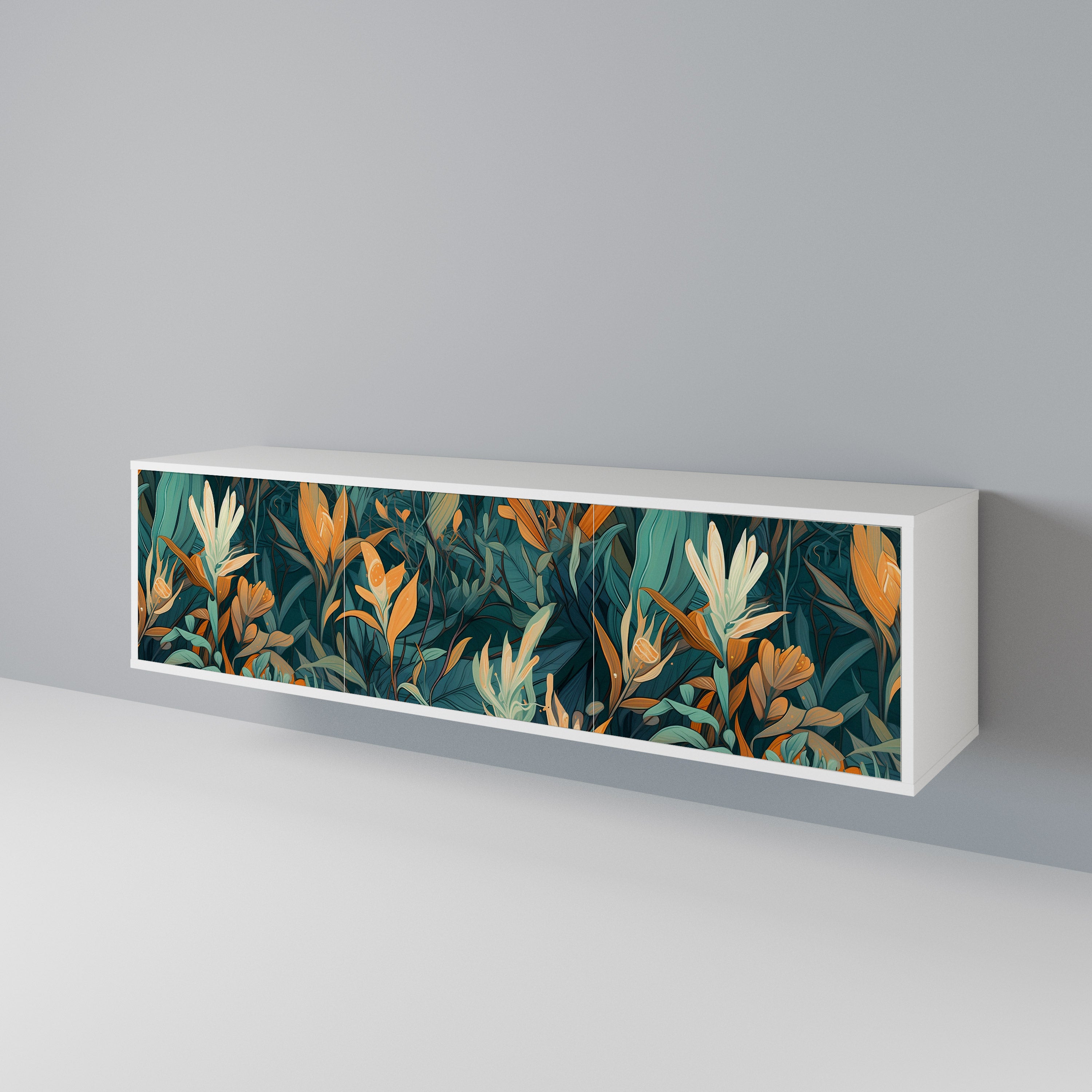 FLORAL SERENITY Móvel de TV de 3 Portas