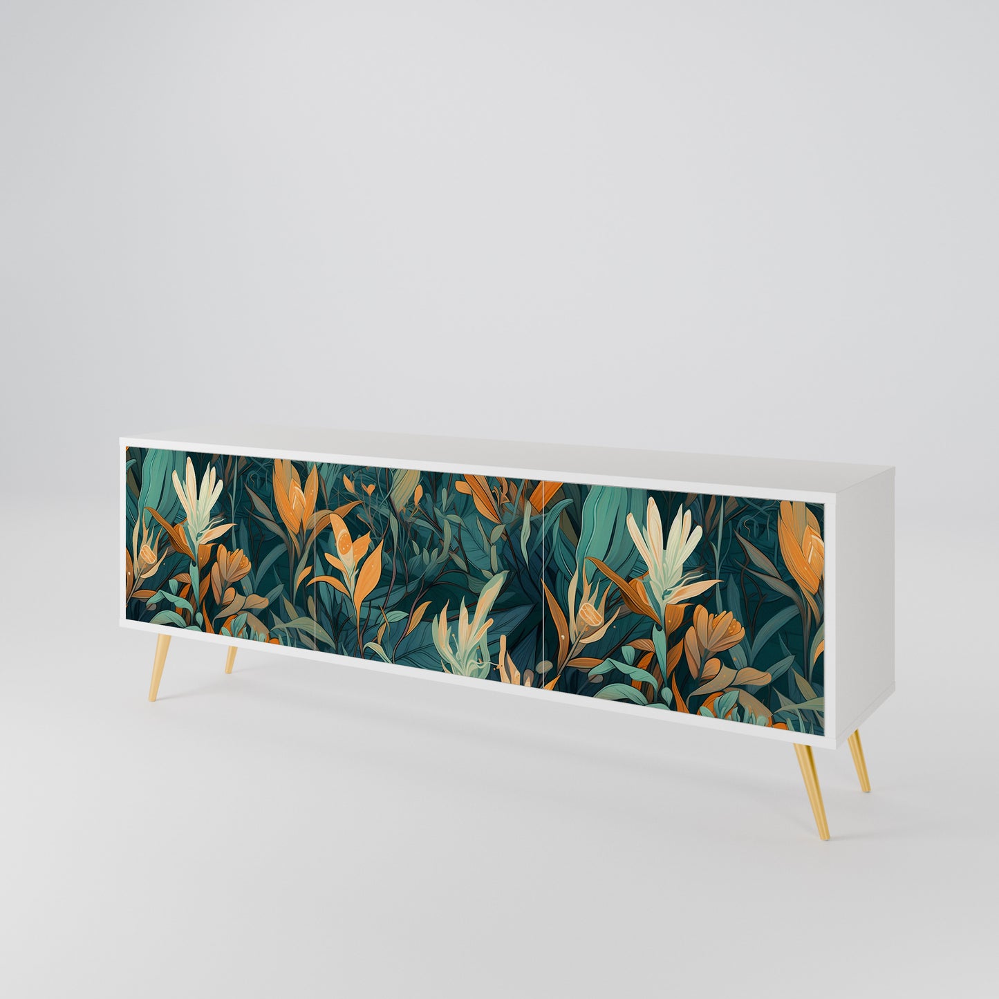 FLORAL SERENITY Móvel de TV de 3 Portas