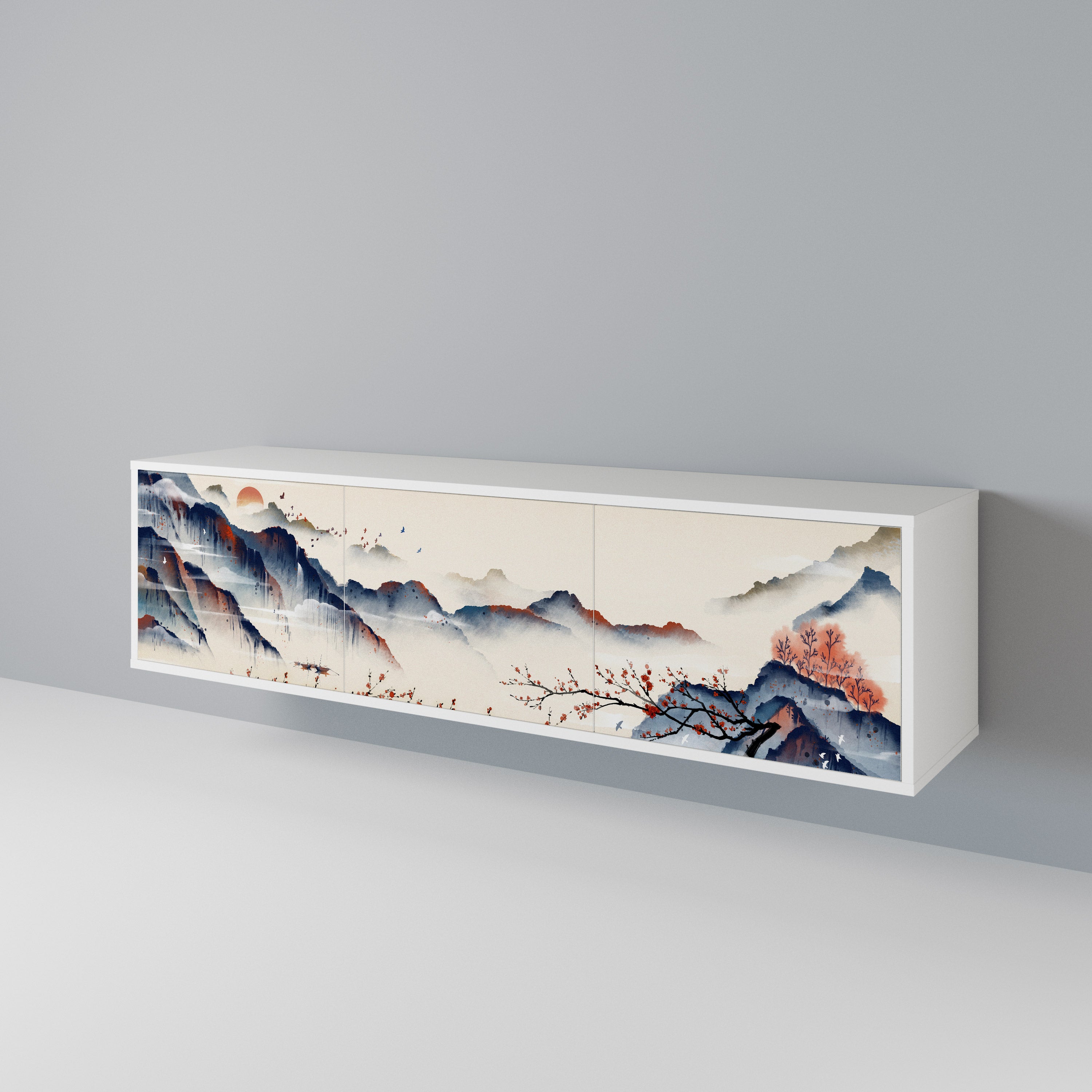 JAPANESE LANDSCAPE Móvel de TV de 3 Portas
