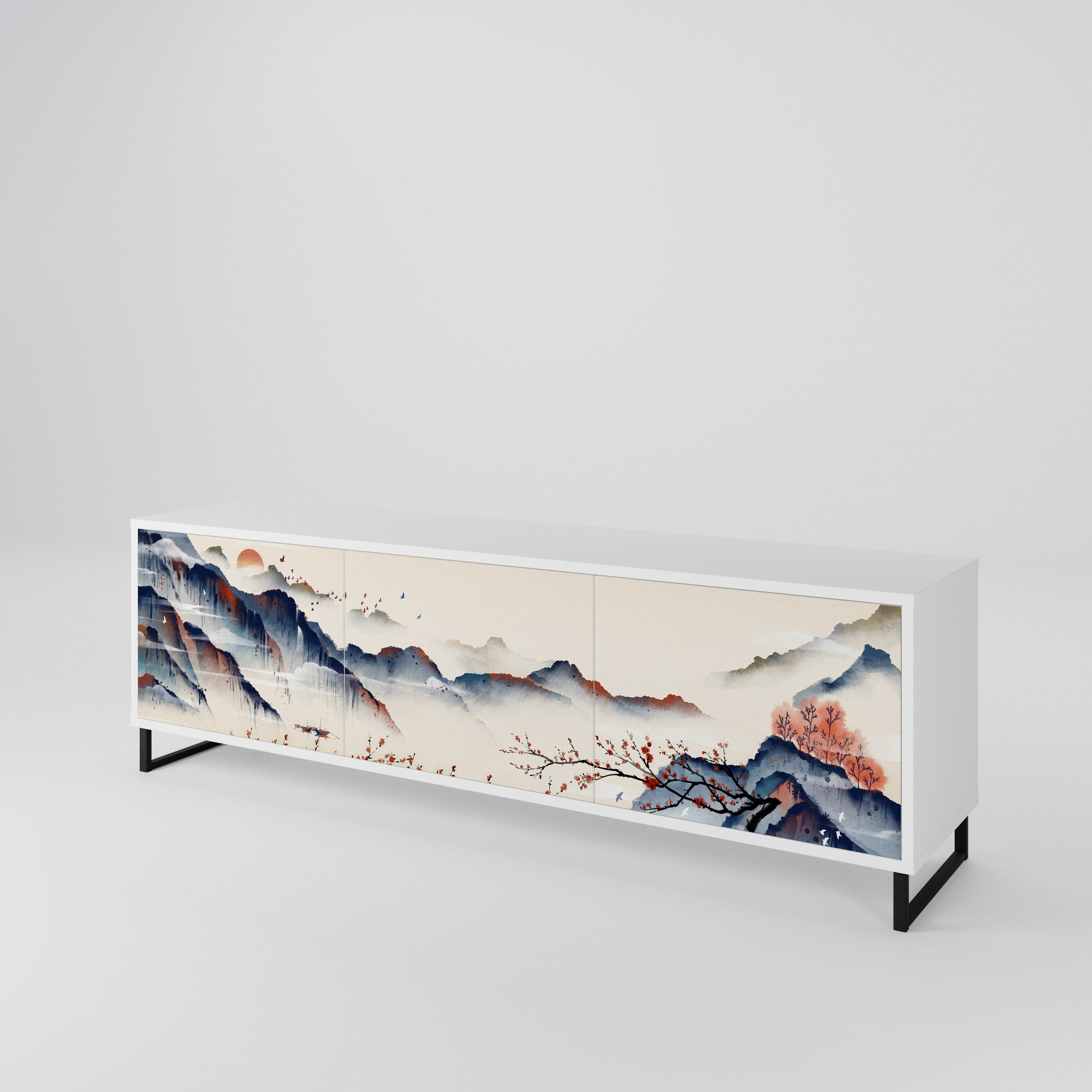 JAPANESE LANDSCAPE Móvel de TV de 3 Portas