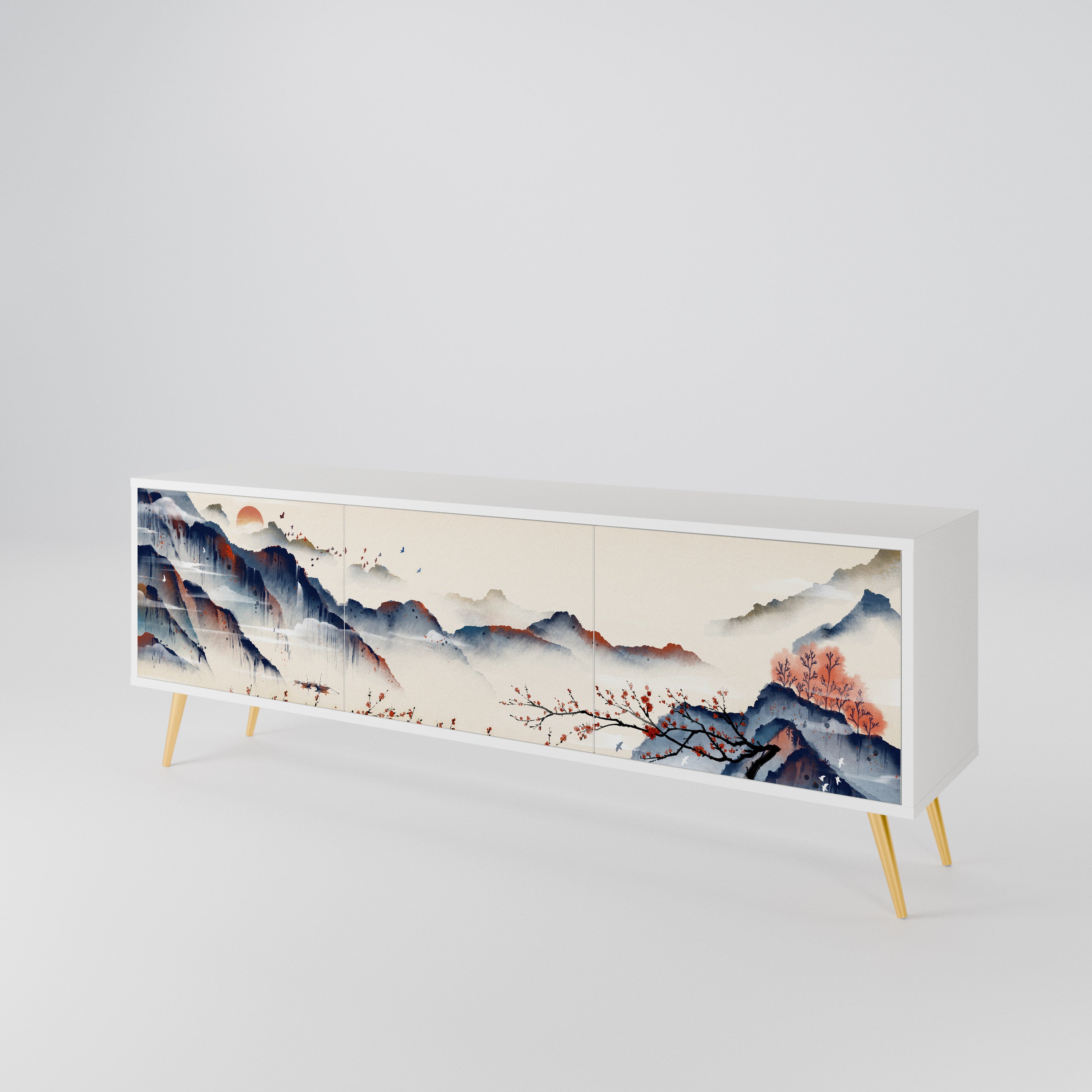JAPANESE LANDSCAPE Móvel de TV de 3 Portas