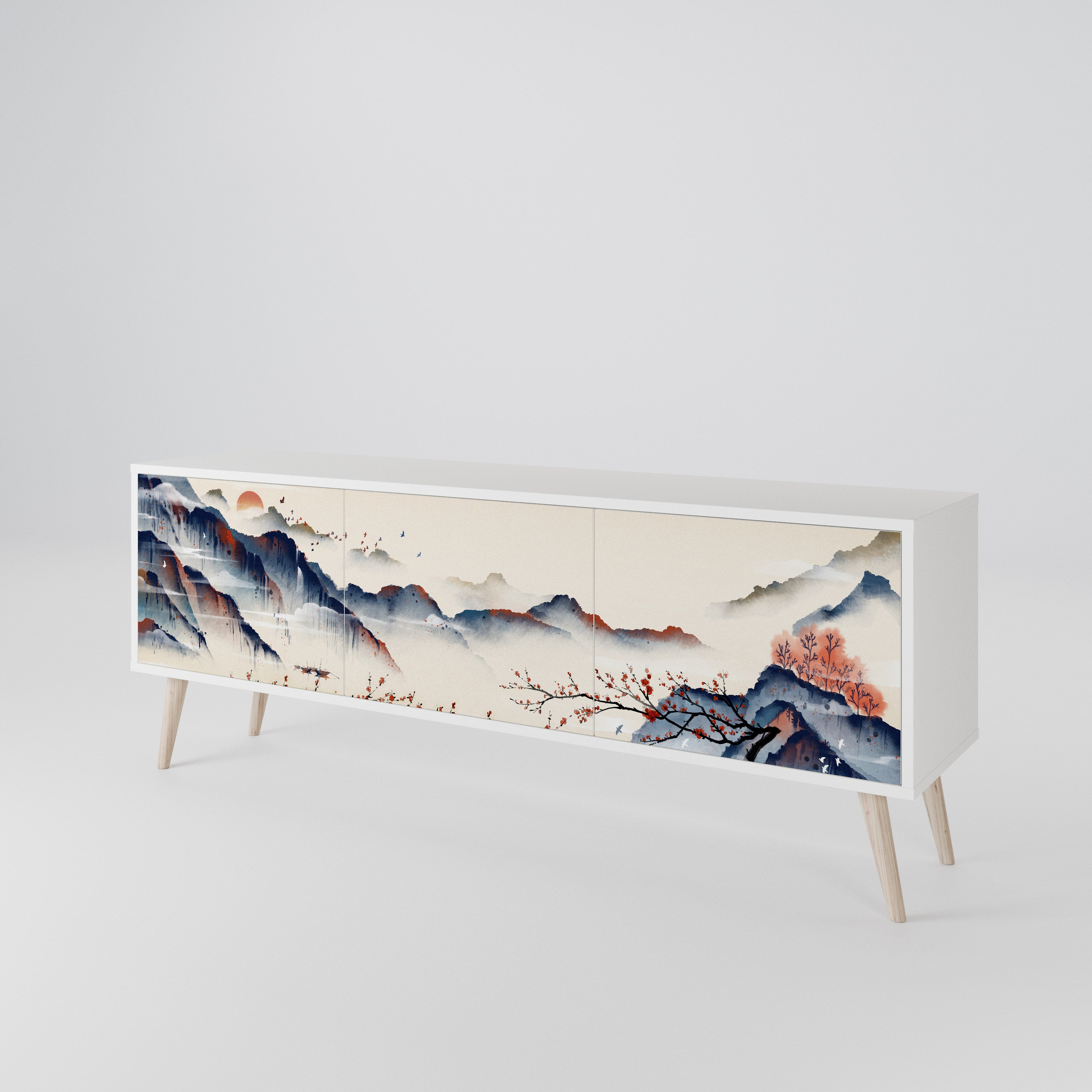 JAPANESE LANDSCAPE Móvel de TV de 3 Portas