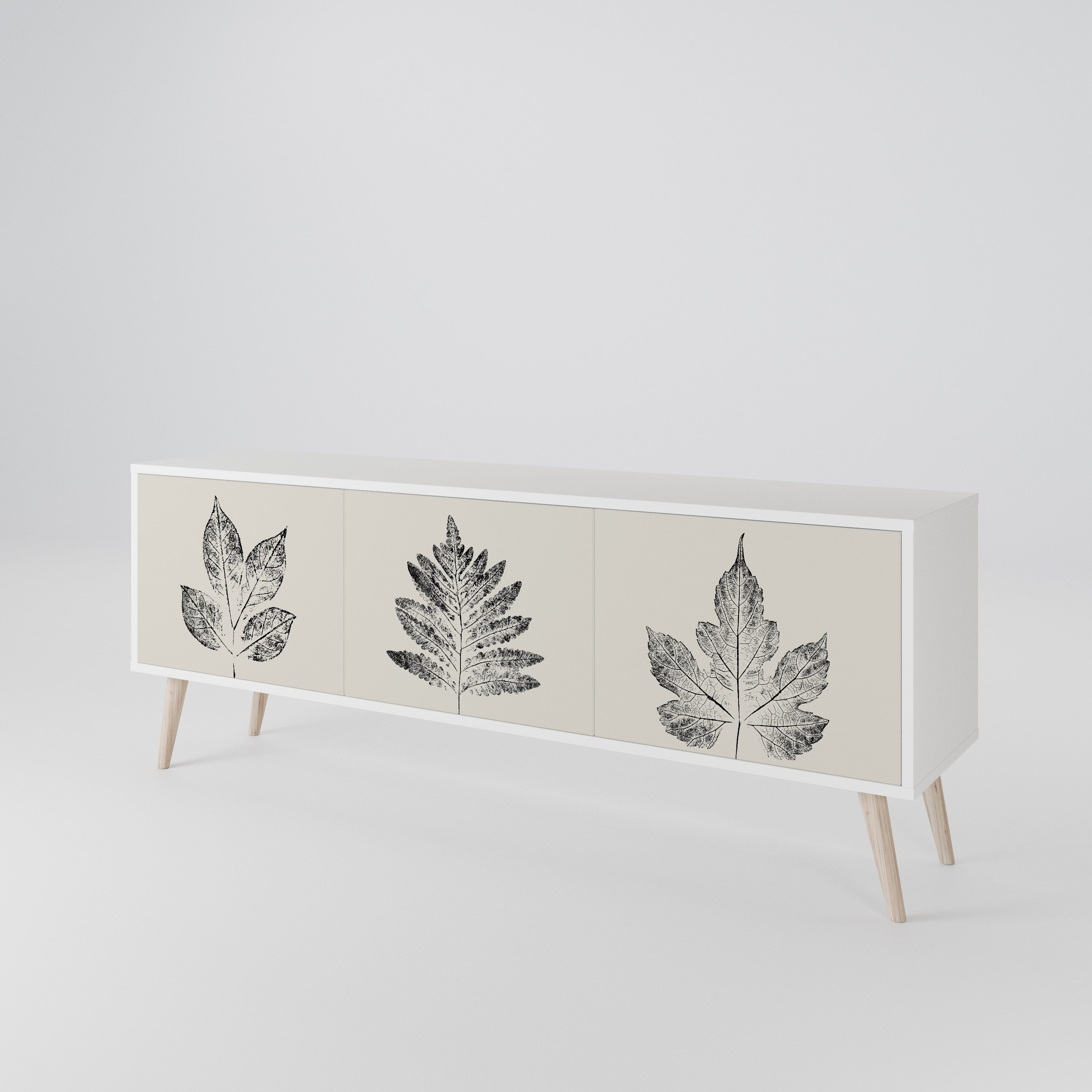 LEAFY STAMPS Móvel de TV de 3 Portas