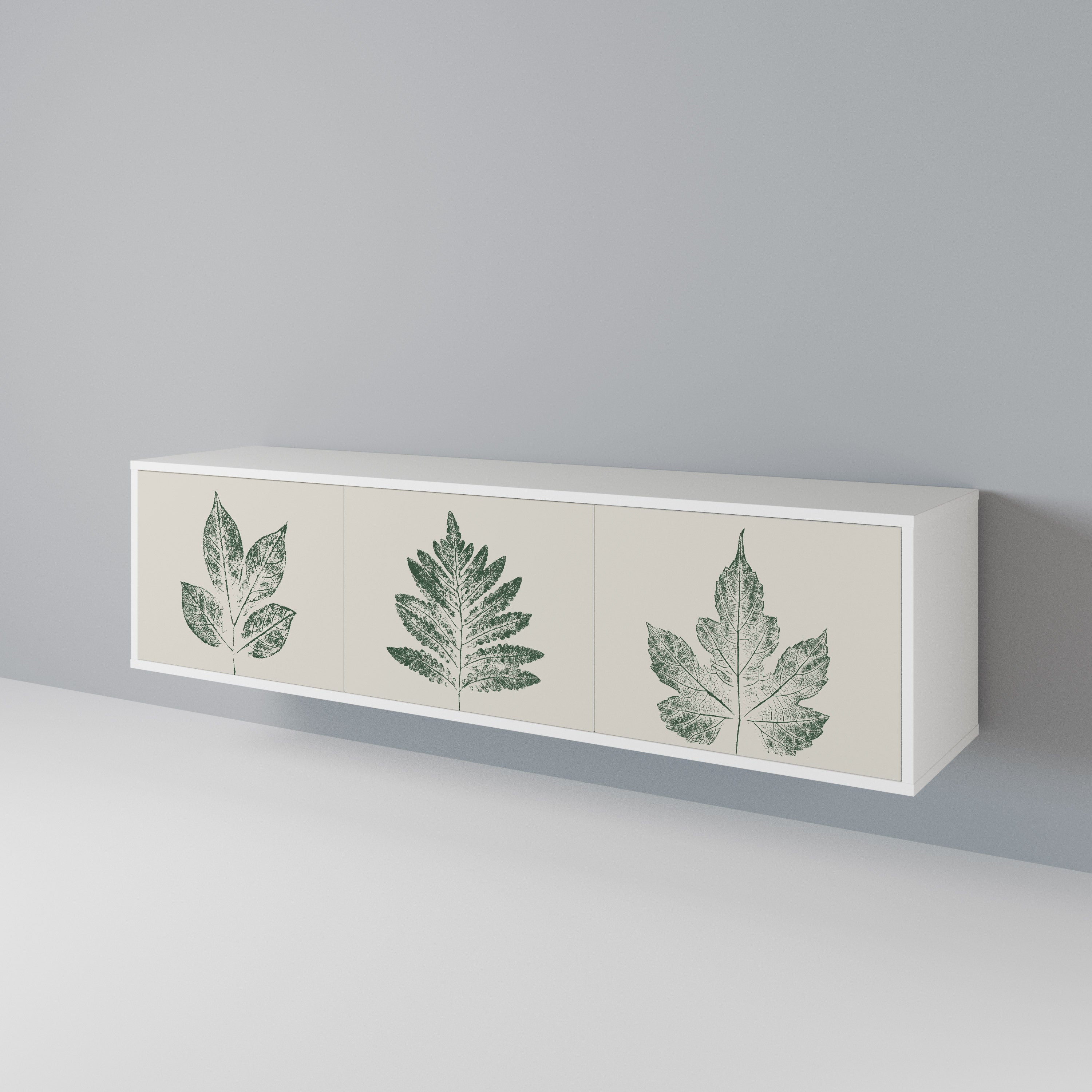 GREEN LEAFY STAMPS Móvel de TV de 3 Portas