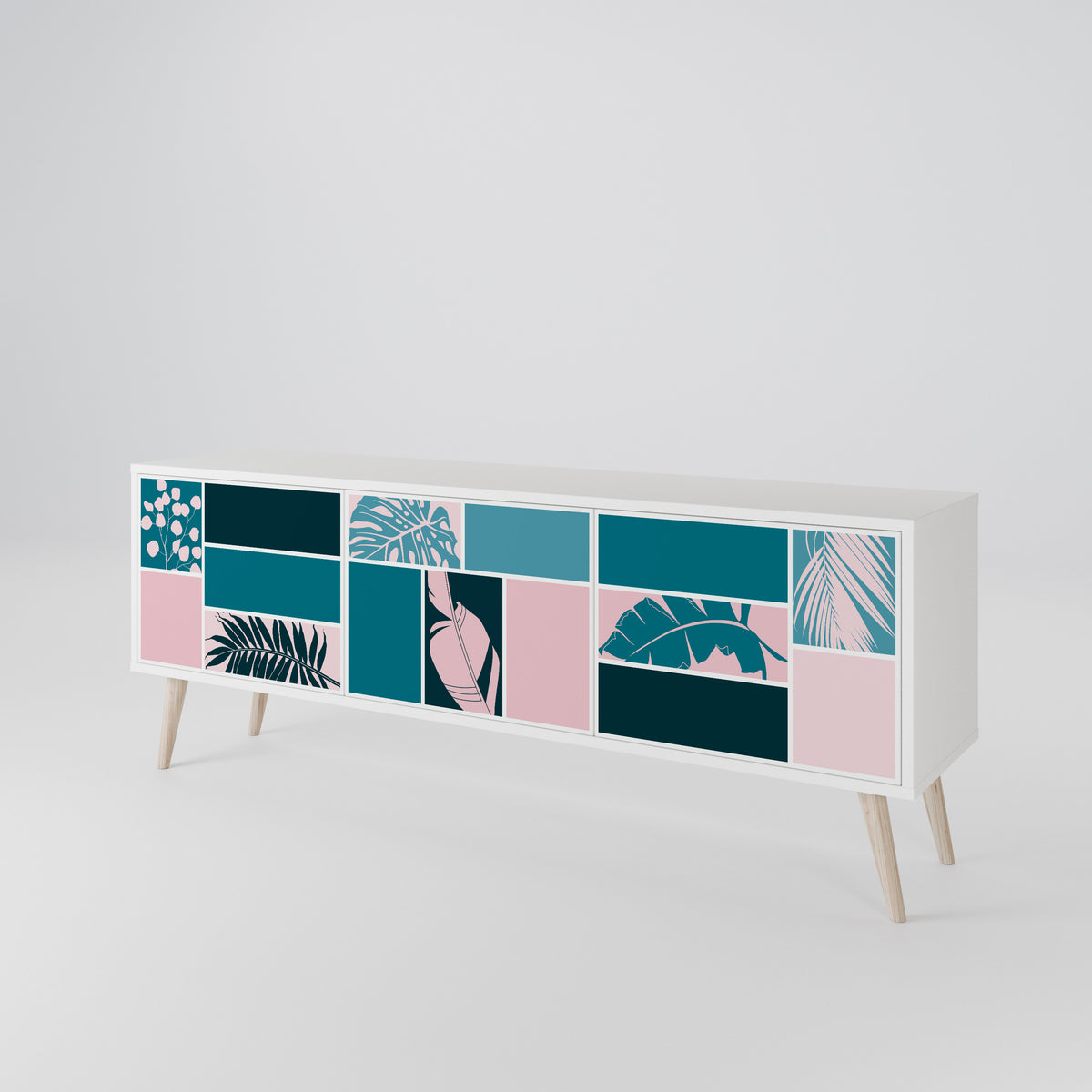 COMBINATION OF SHAPES 3-Door TV Cabinet