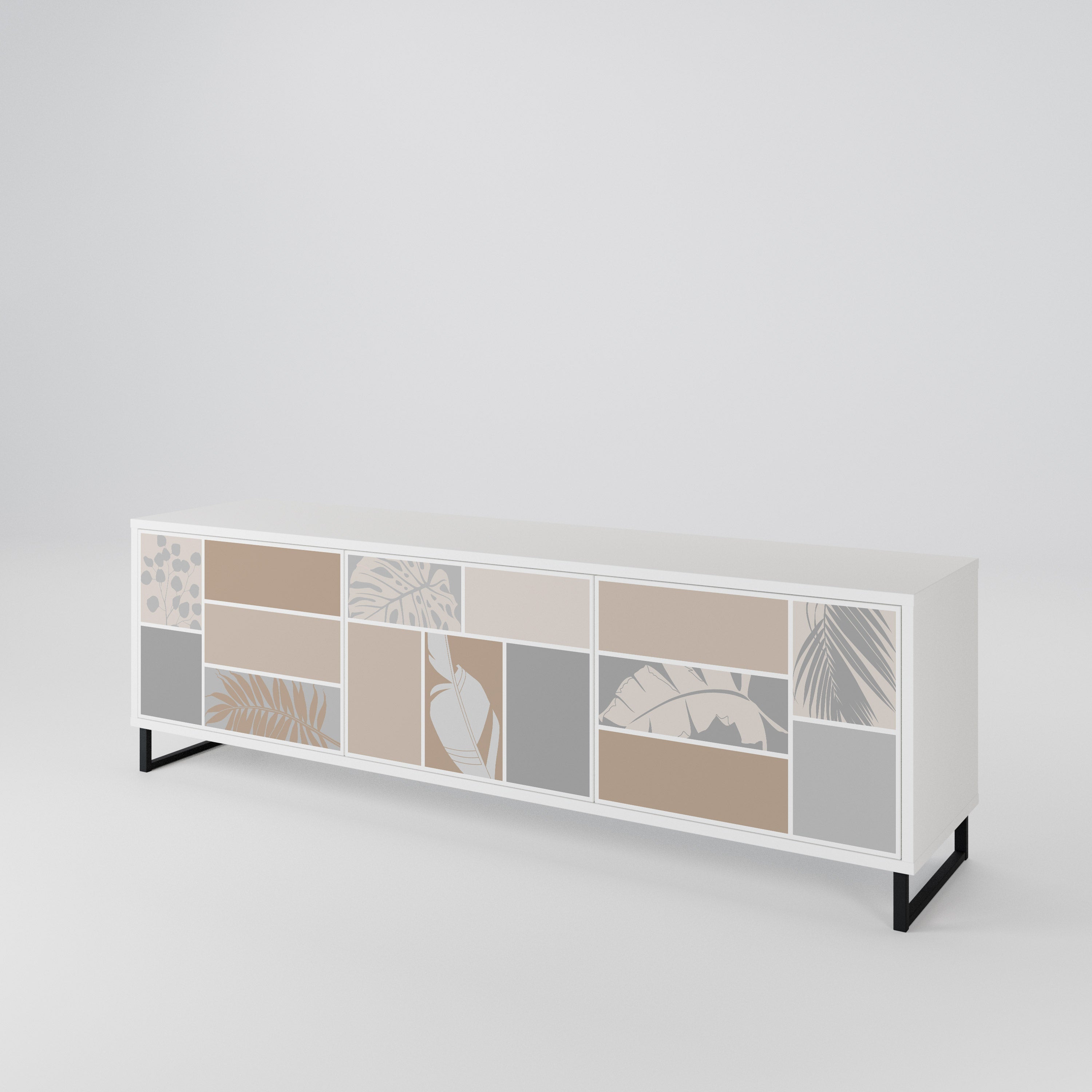 TROPICAL SHAPES 3-Door TV Cabinet