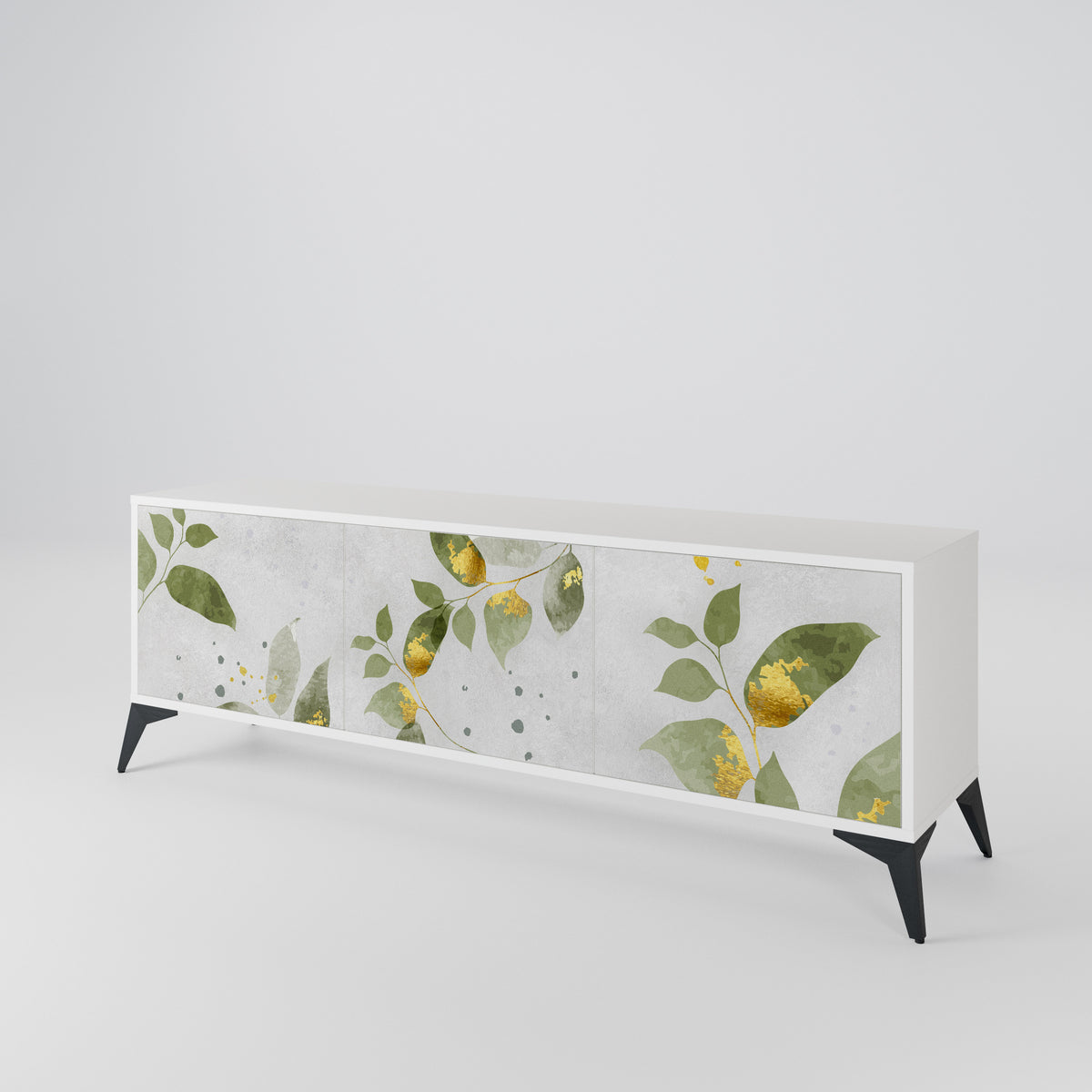 ELEGANT BOTANICS Móvel de TV de 3 Portas