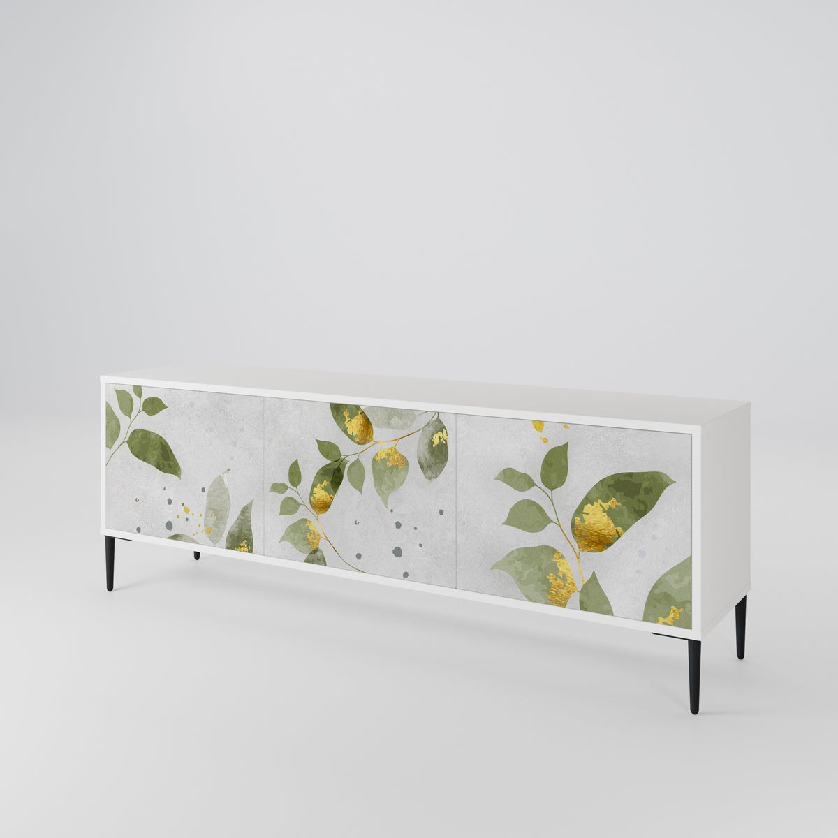 ELEGANT BOTANICS Móvel de TV de 3 Portas