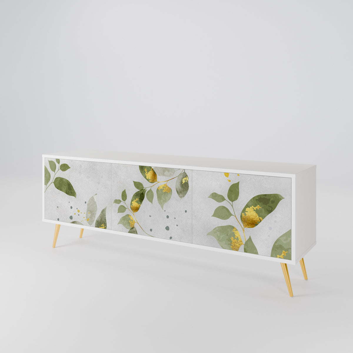 ELEGANT BOTANICS Móvel de TV de 3 Portas