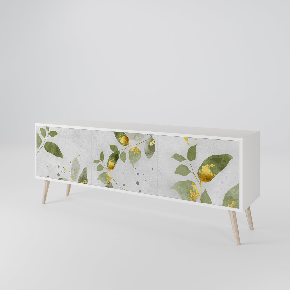 ELEGANT BOTANICS Móvel de TV de 3 Portas