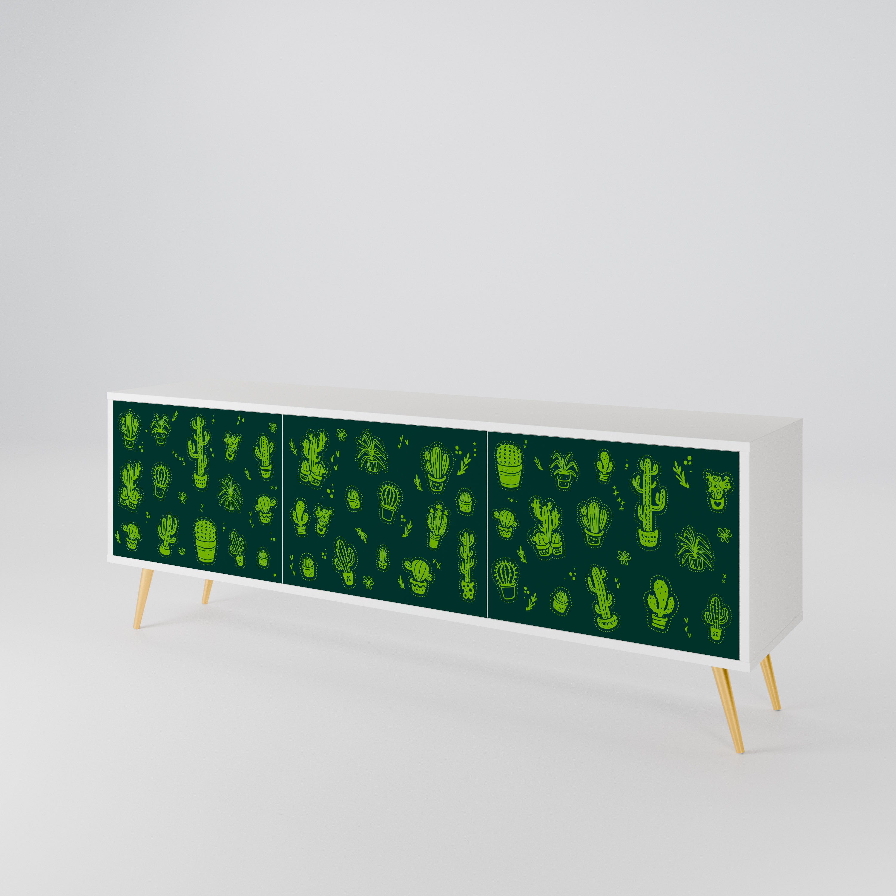 DESERT GREEN 3-Door TV Cabinet