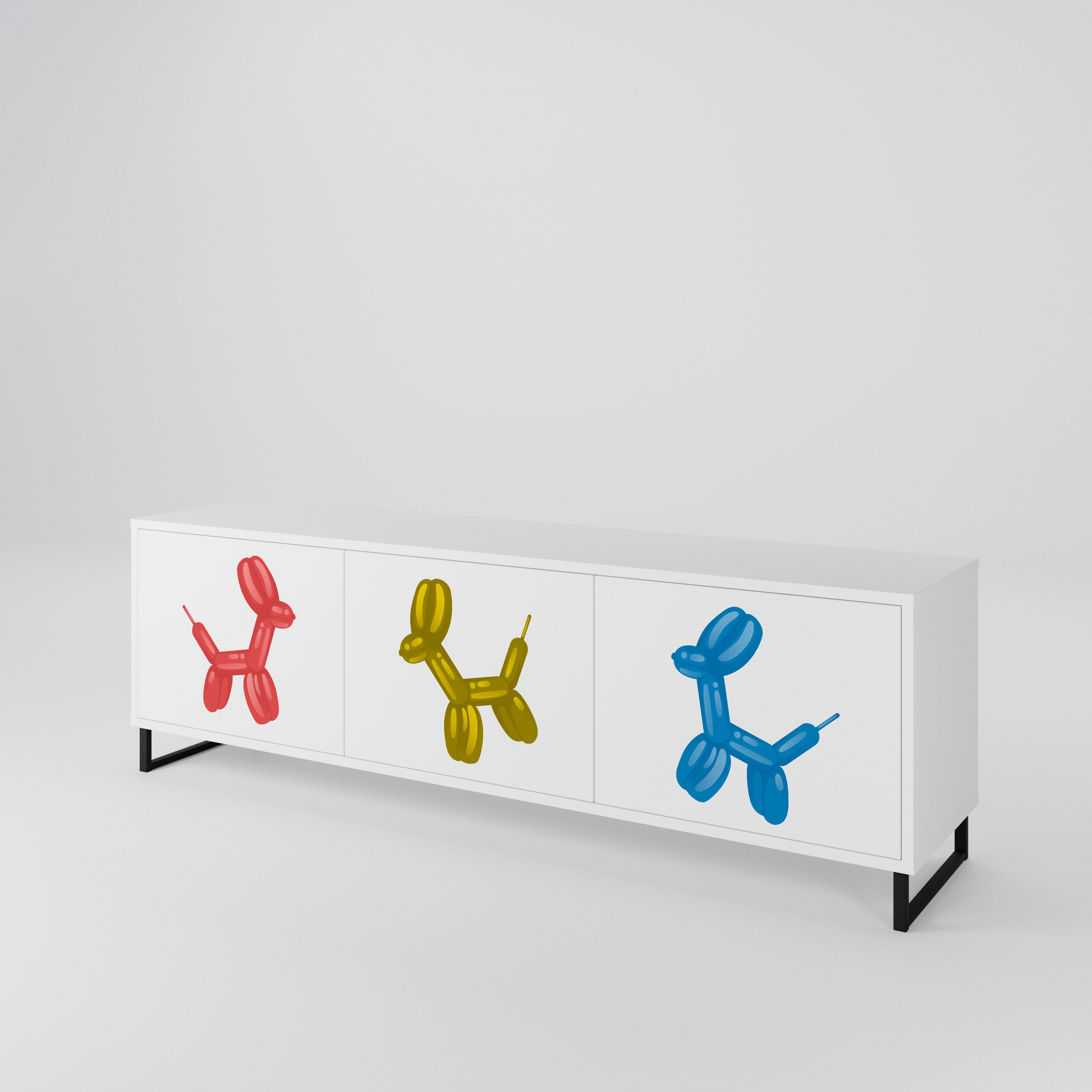 CHILDHOOD MEMORY 3-Door TV Cabinet