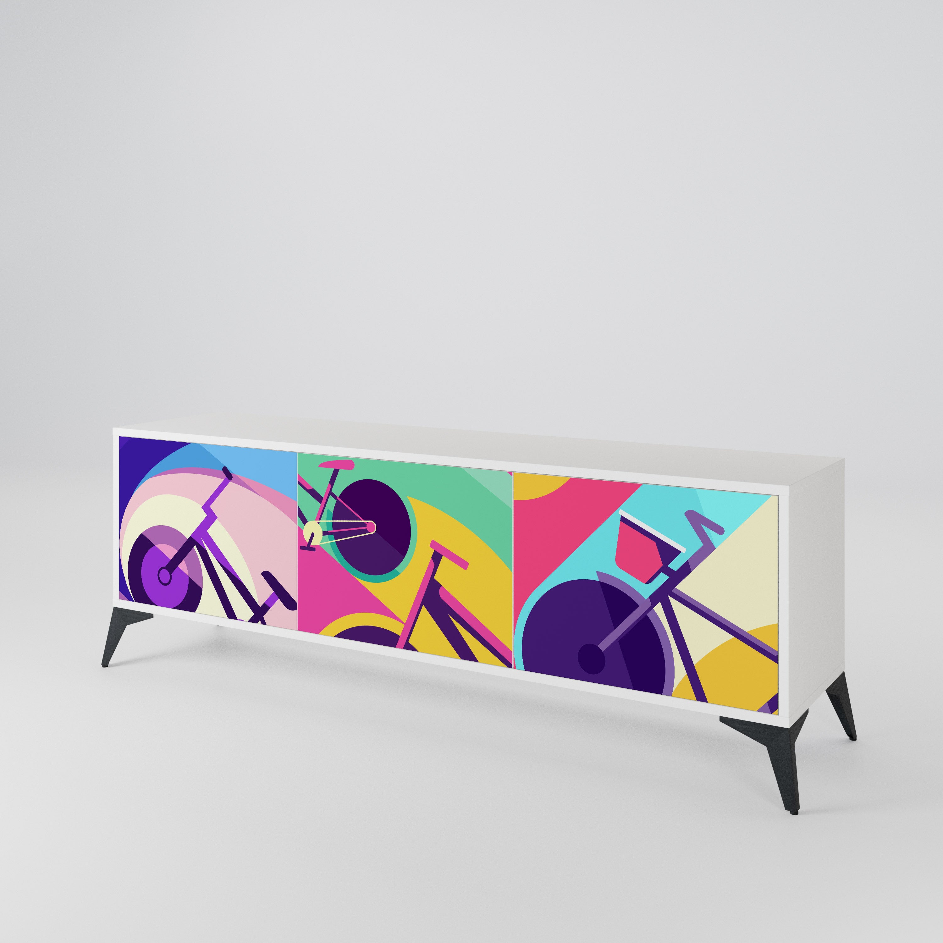 BIKE DREAMS 3-Door TV Cabinet