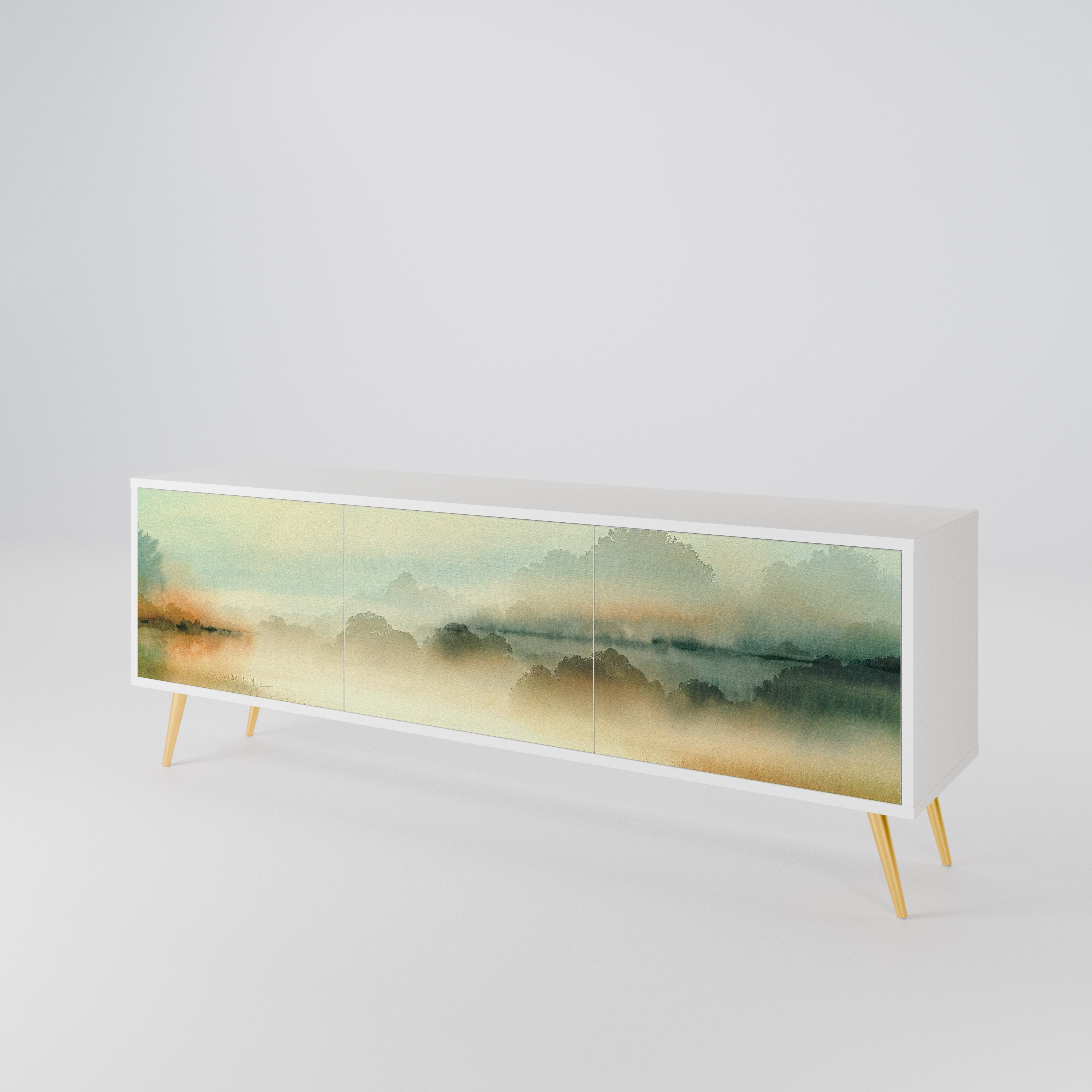 MORNING BY THE LAKE 3-Door TV Cabinet