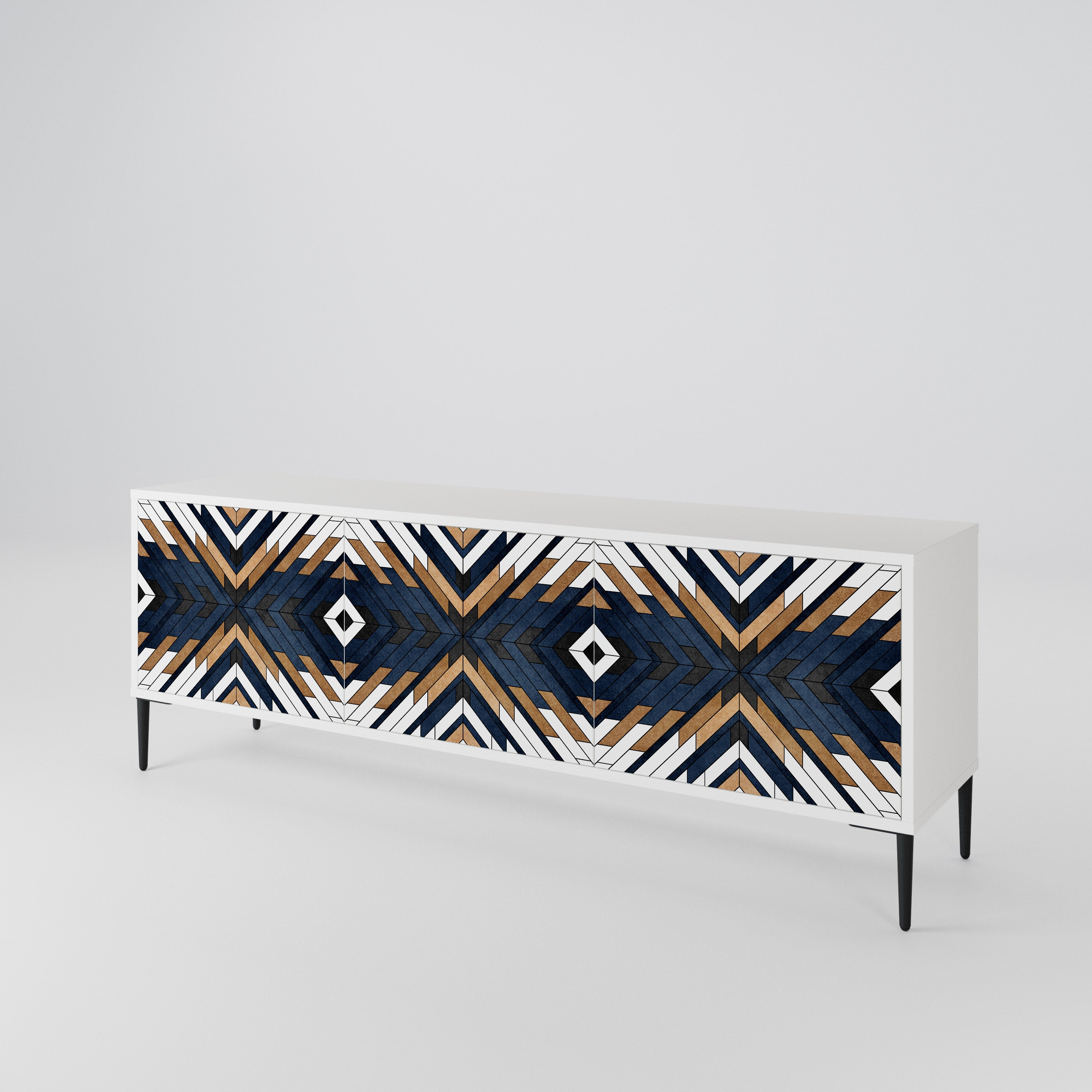 ARTFUL GEOMETRY 3-Door TV Cabinet