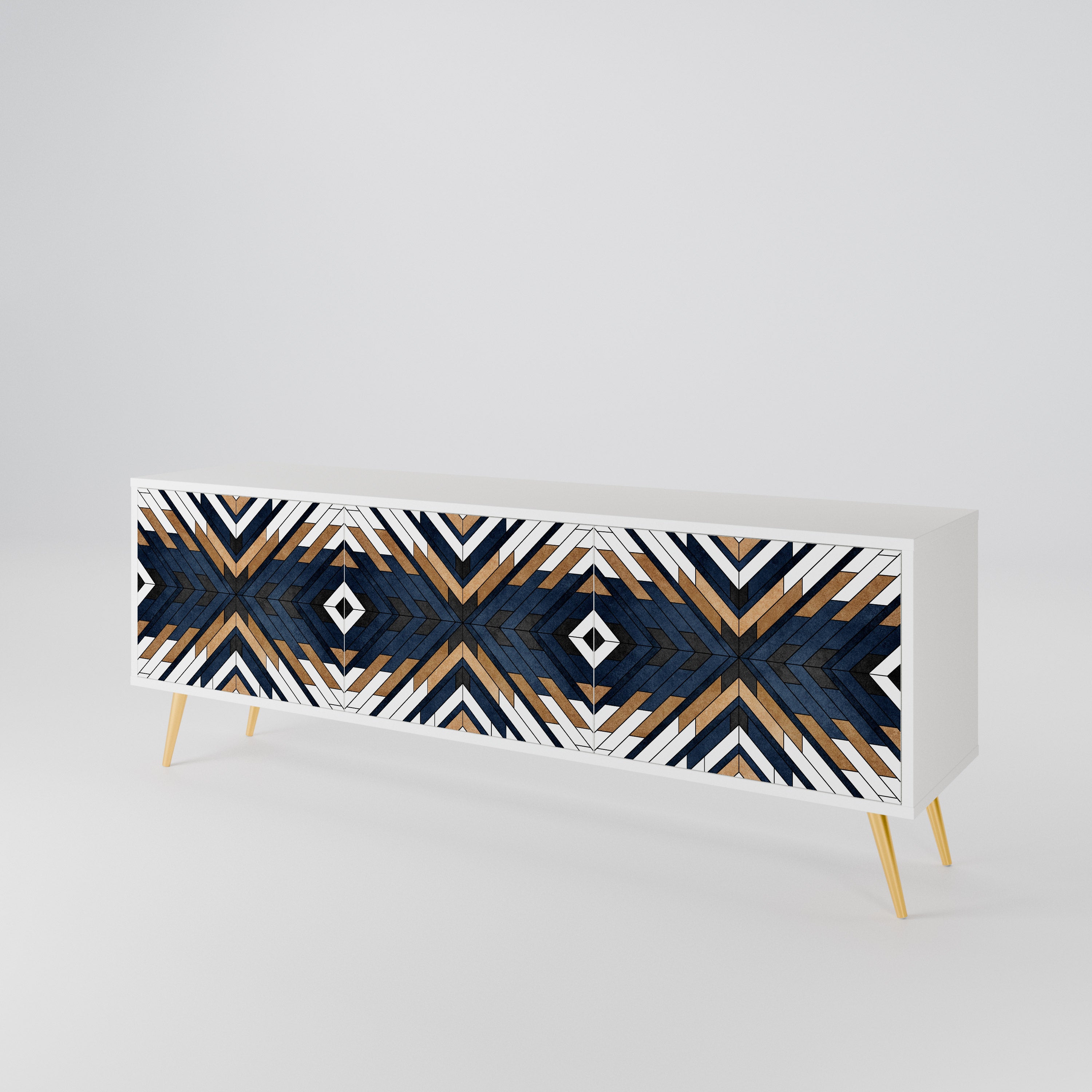 ARTFUL GEOMETRY 3-Door TV Cabinet
