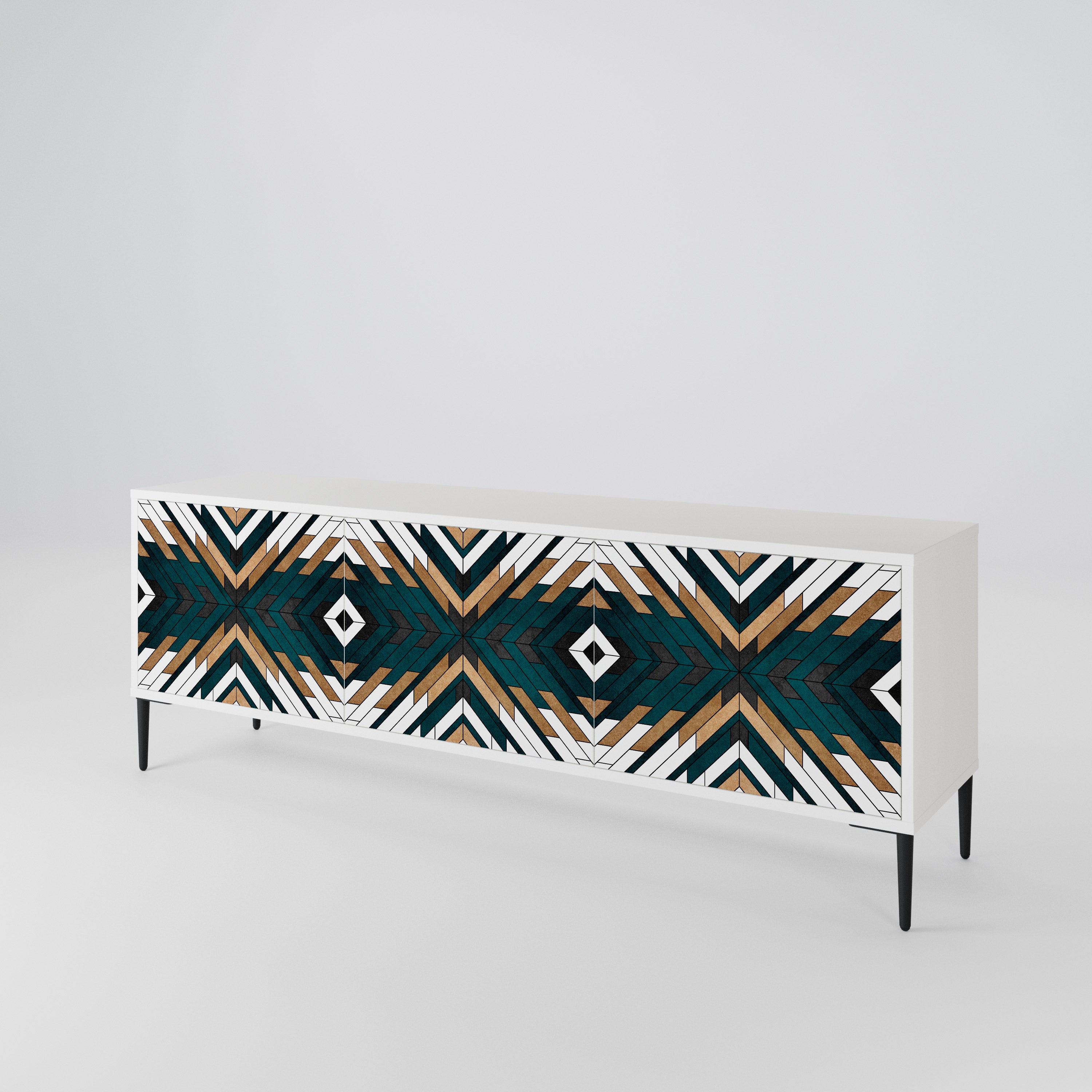 ARTISTIC GEOMETRY 3-Door TV Cabinet