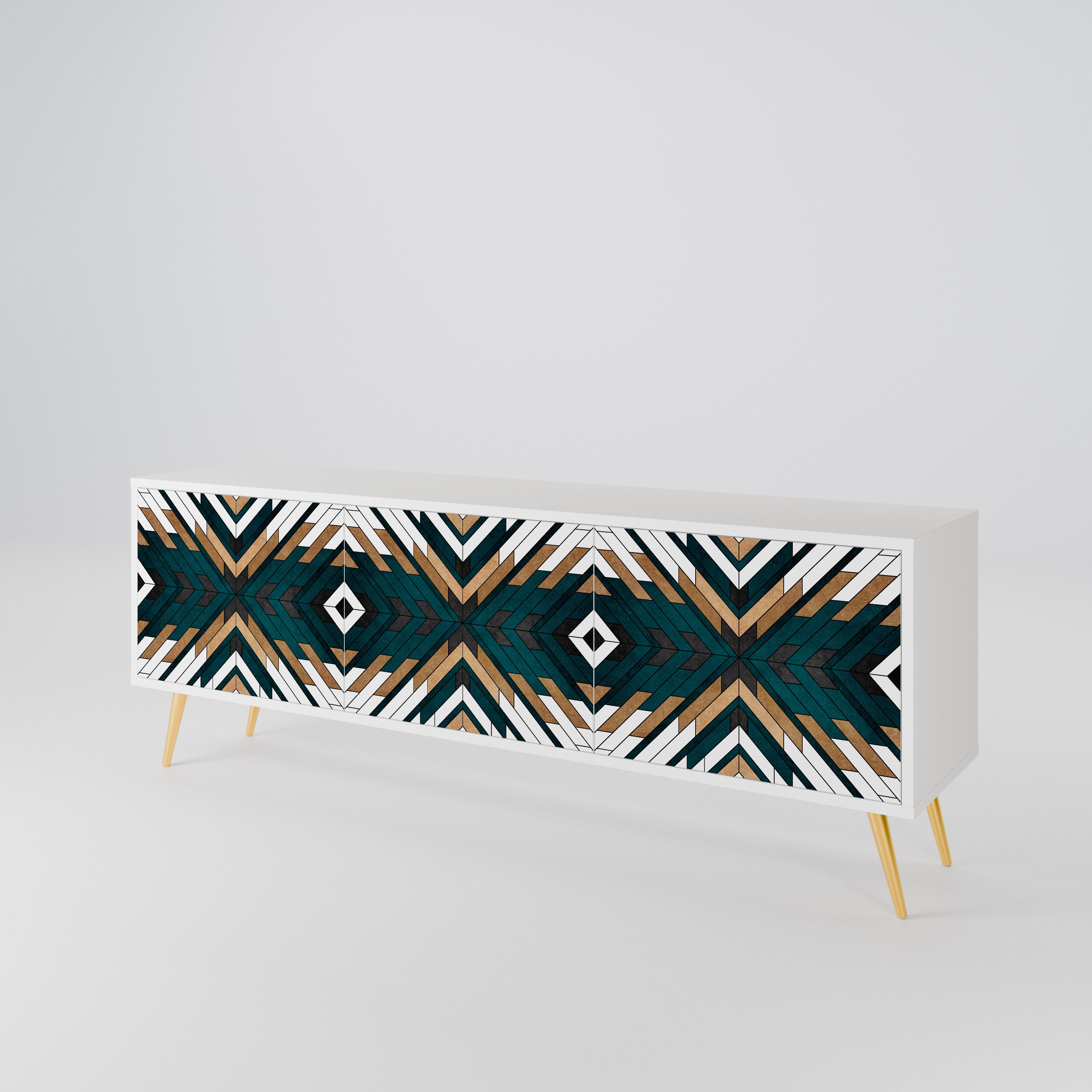 ARTISTIC GEOMETRY 3-Door TV Cabinet