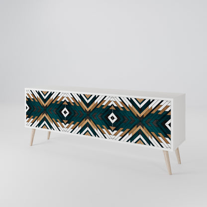 ARTISTIC GEOMETRY 3-Door TV Cabinet