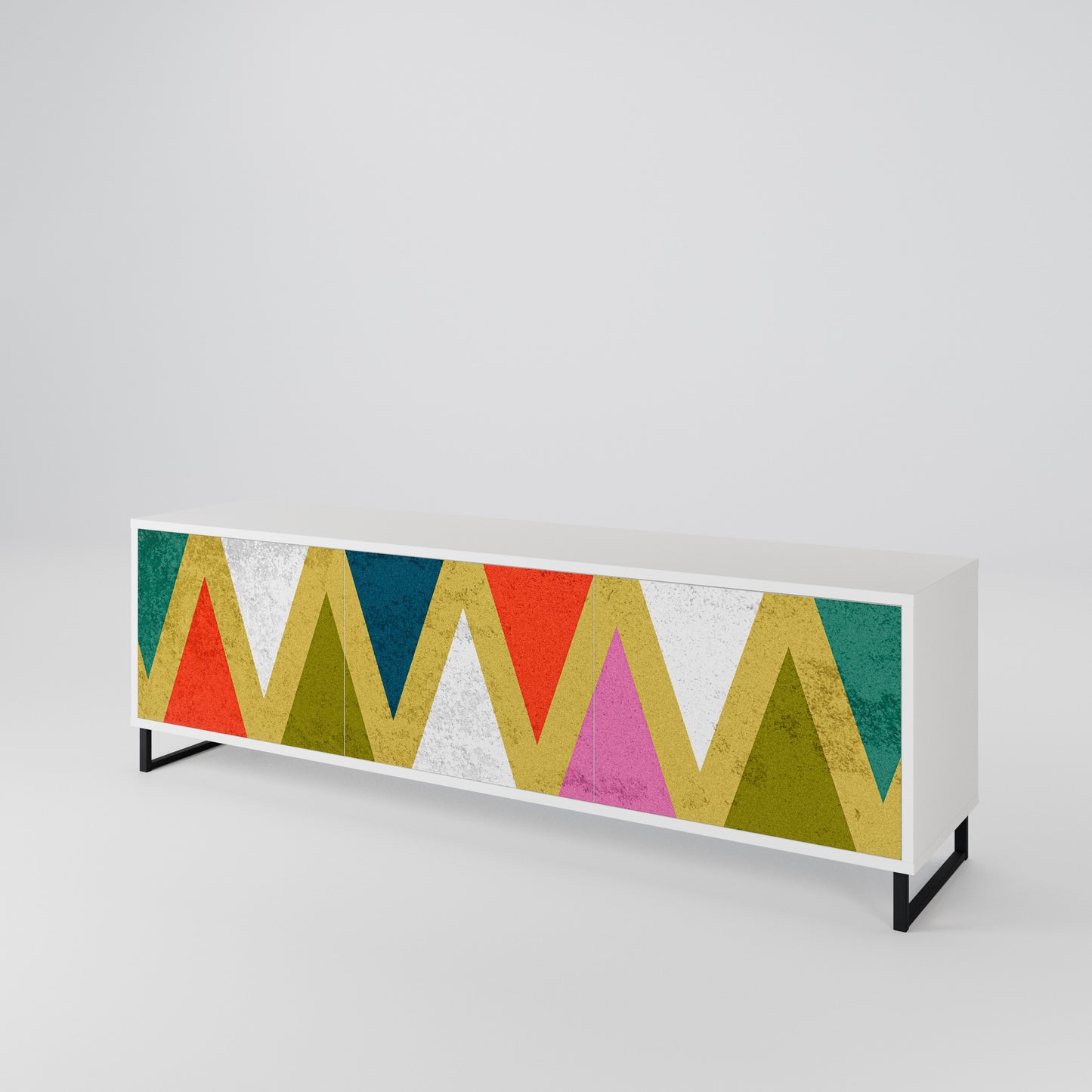 COLORFUL TRIANGLES Móvel de TV de 3 Portas