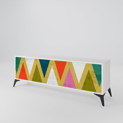 COLORFUL TRIANGLES Móvel de TV de 3 Portas