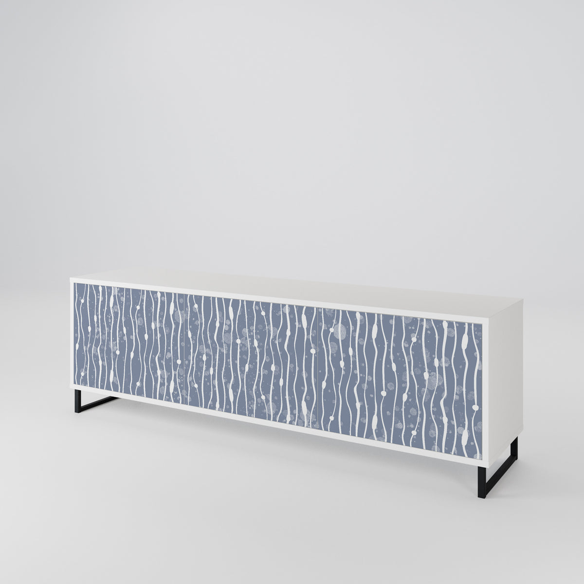 GRAPHITE RAIN Móvel de TV de 3 Portas
