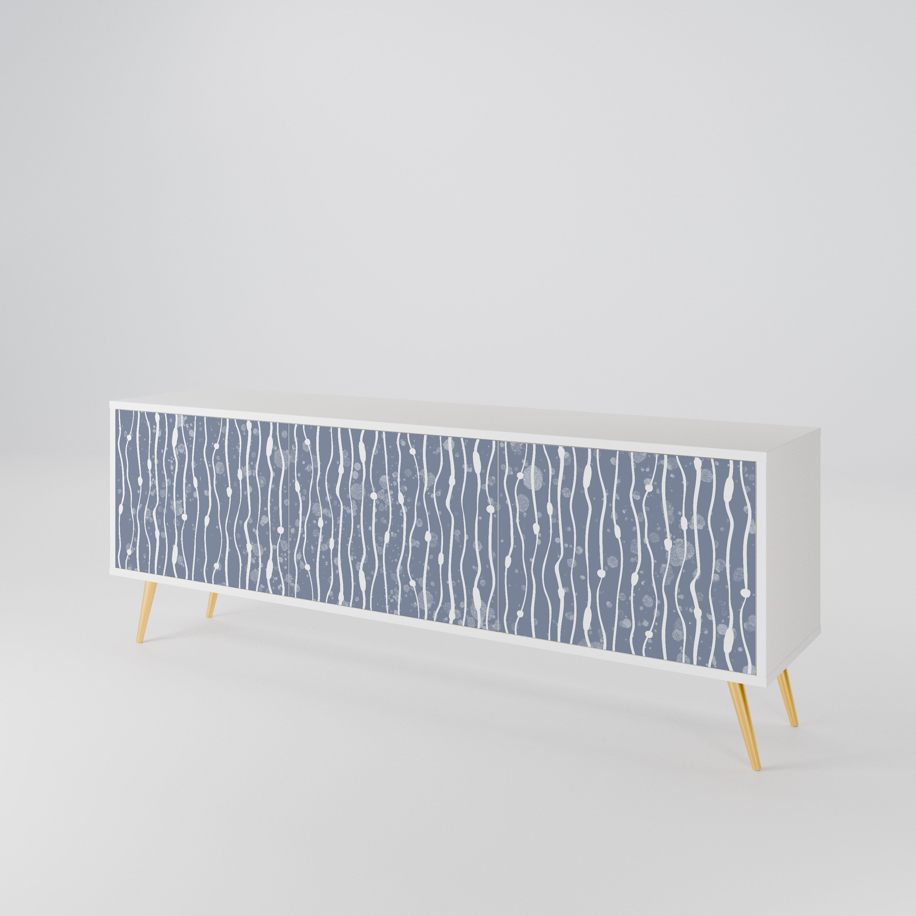 GRAPHITE RAIN 3-Door TV Cabinet
