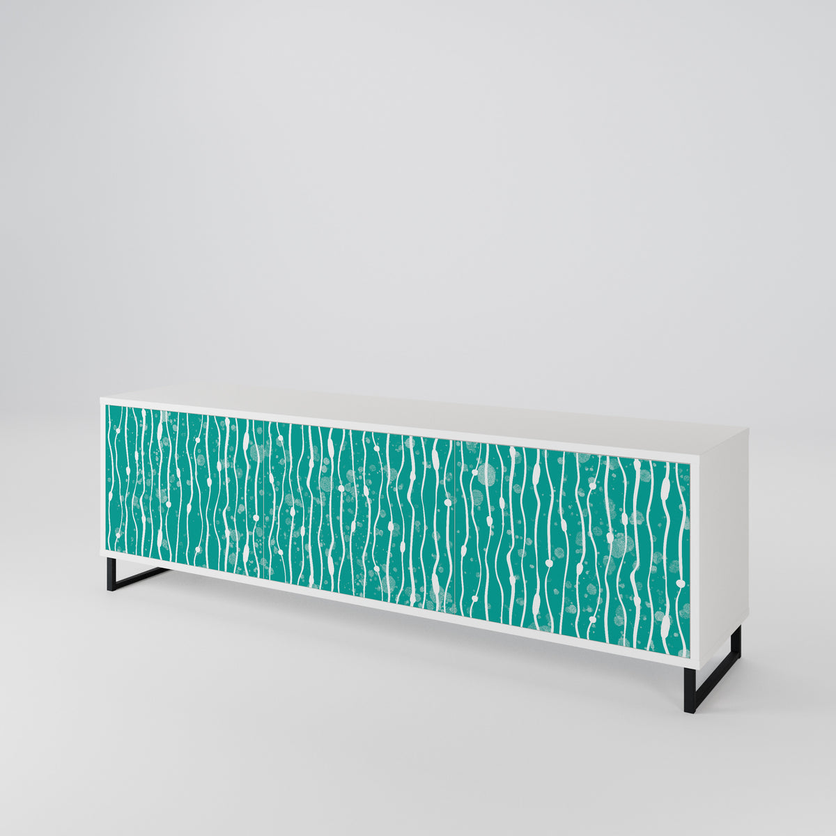 TURQUOISE RAIN Móvel de TV de 3 Portas