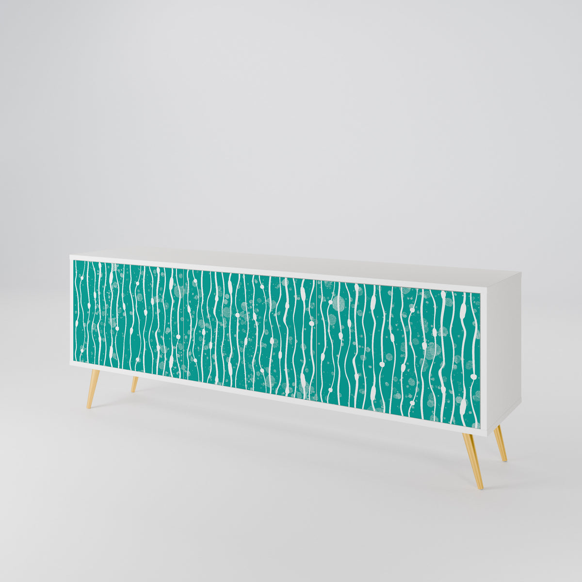 TURQUOISE RAIN Móvel de TV de 3 Portas