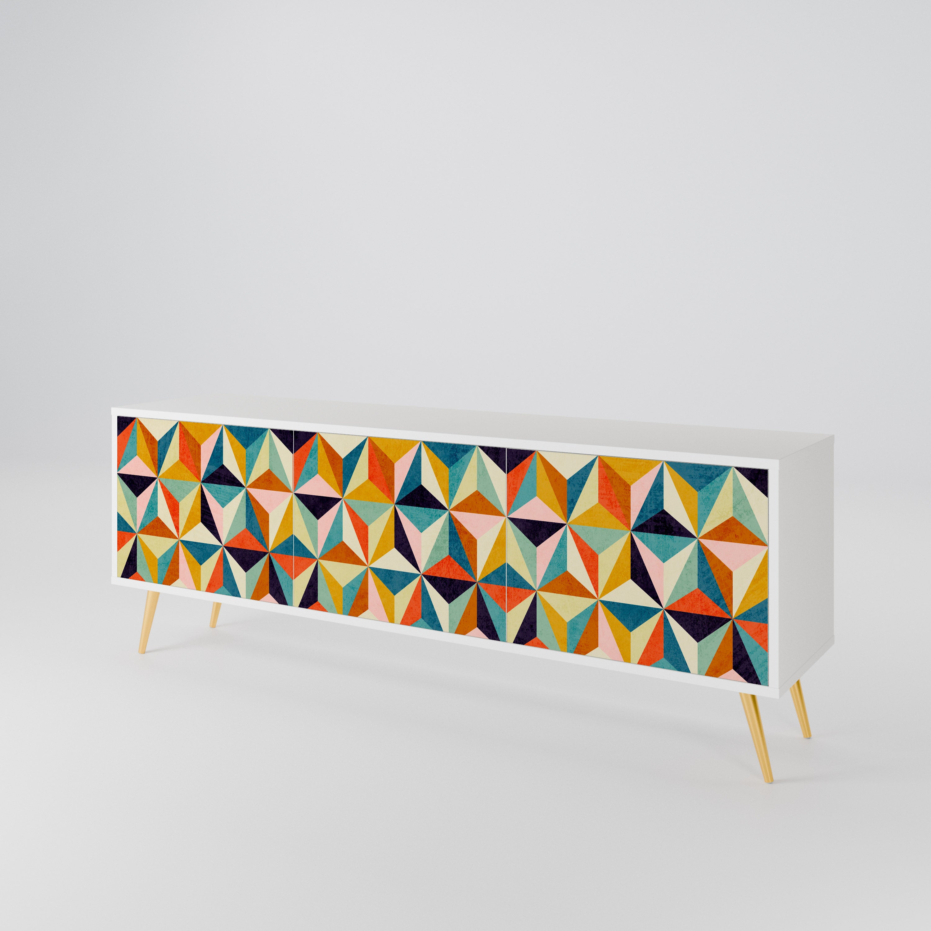 TESSELATE TREASURES 3-Door TV Cabinet