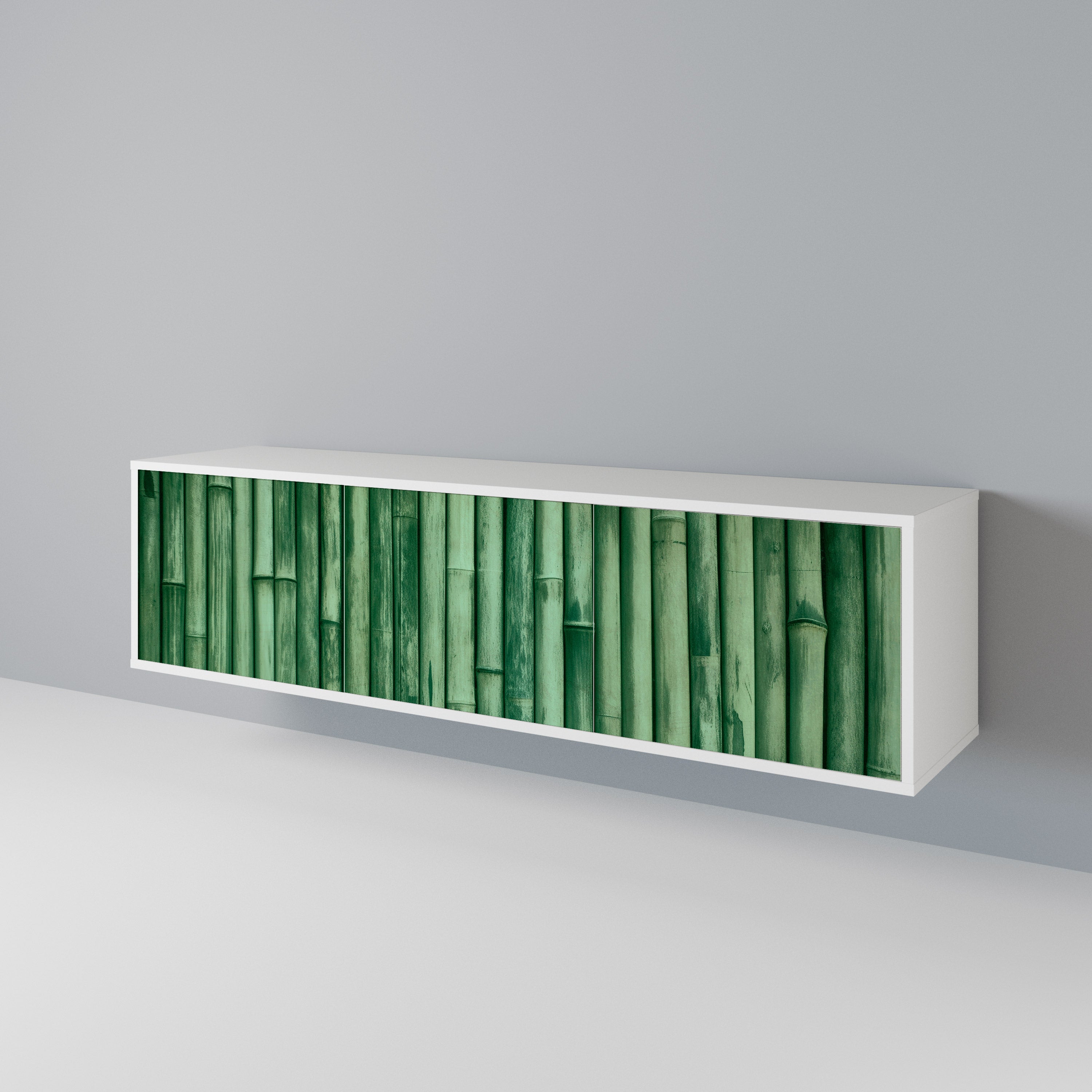 NATURAL GREEN 3-Door TV Cabinet