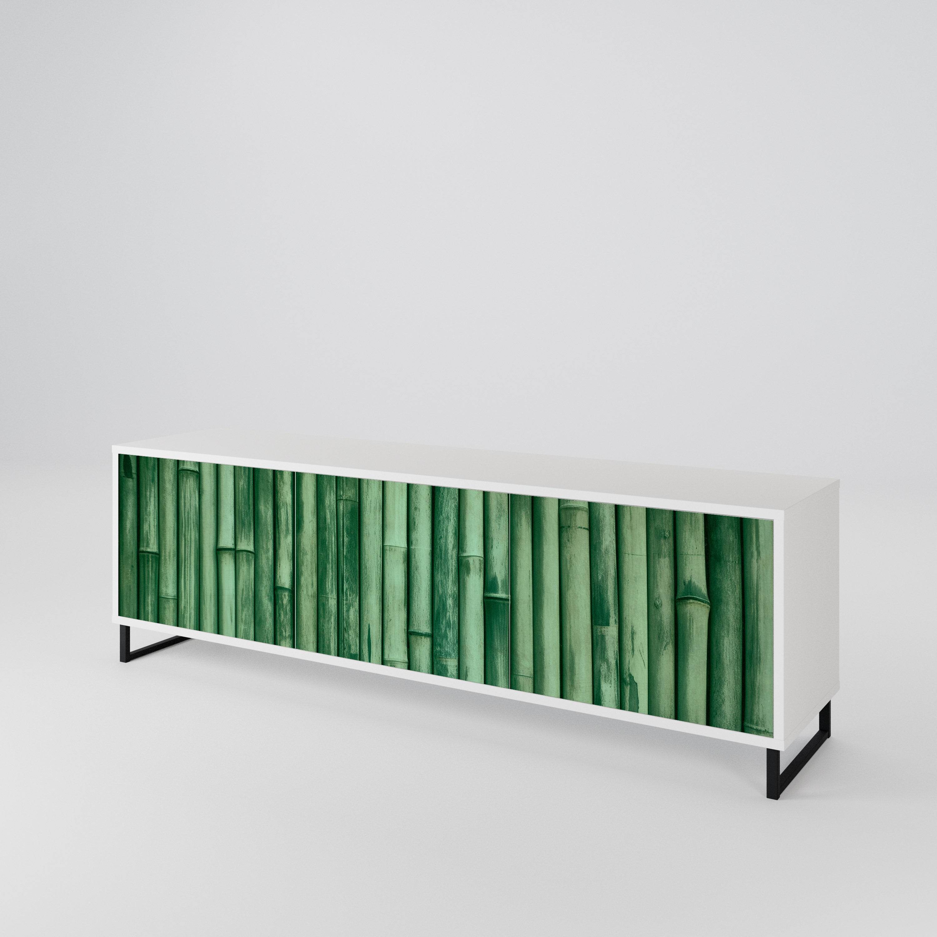 NATURAL GREEN 3-Door TV Cabinet