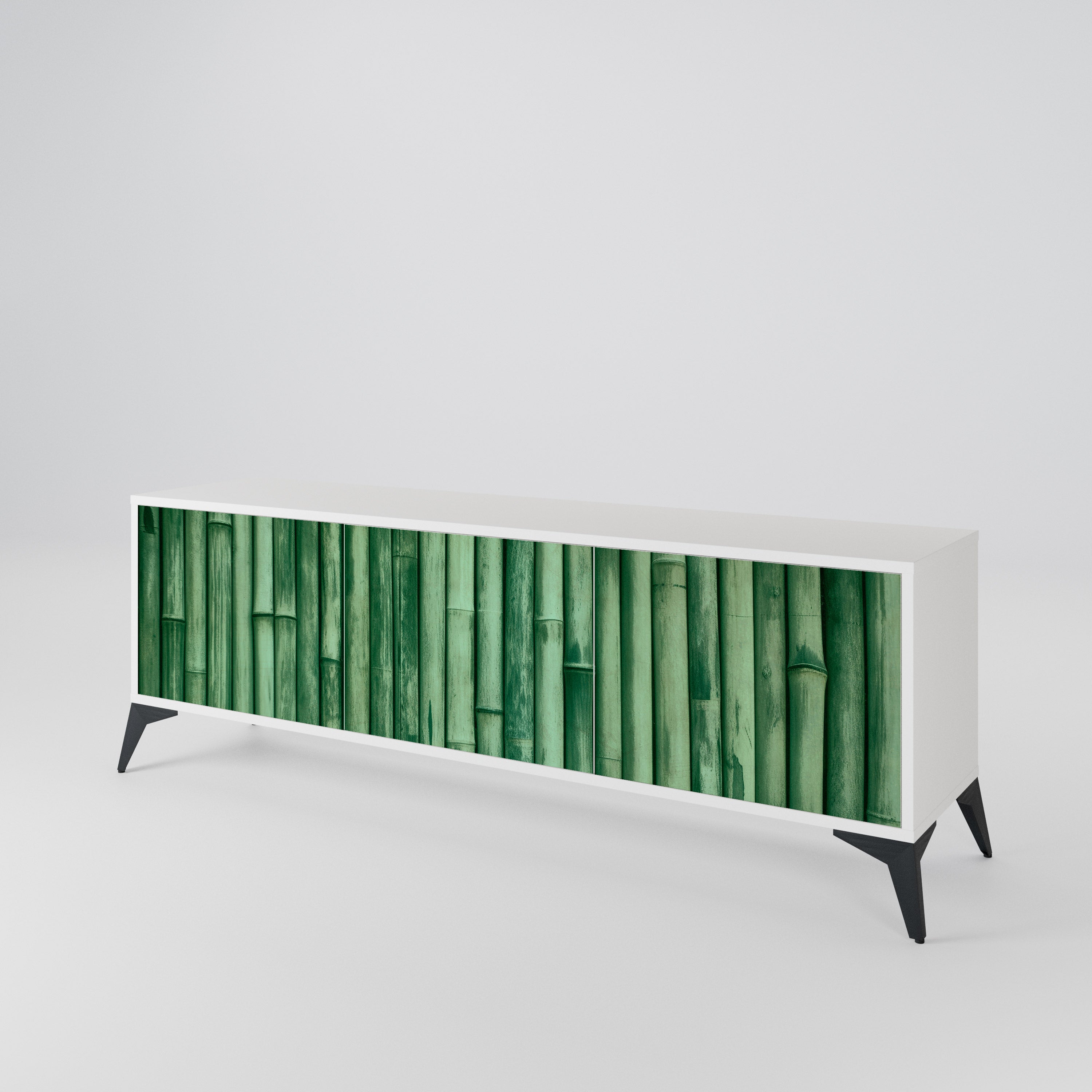 NATURAL GREEN 3-Door TV Cabinet