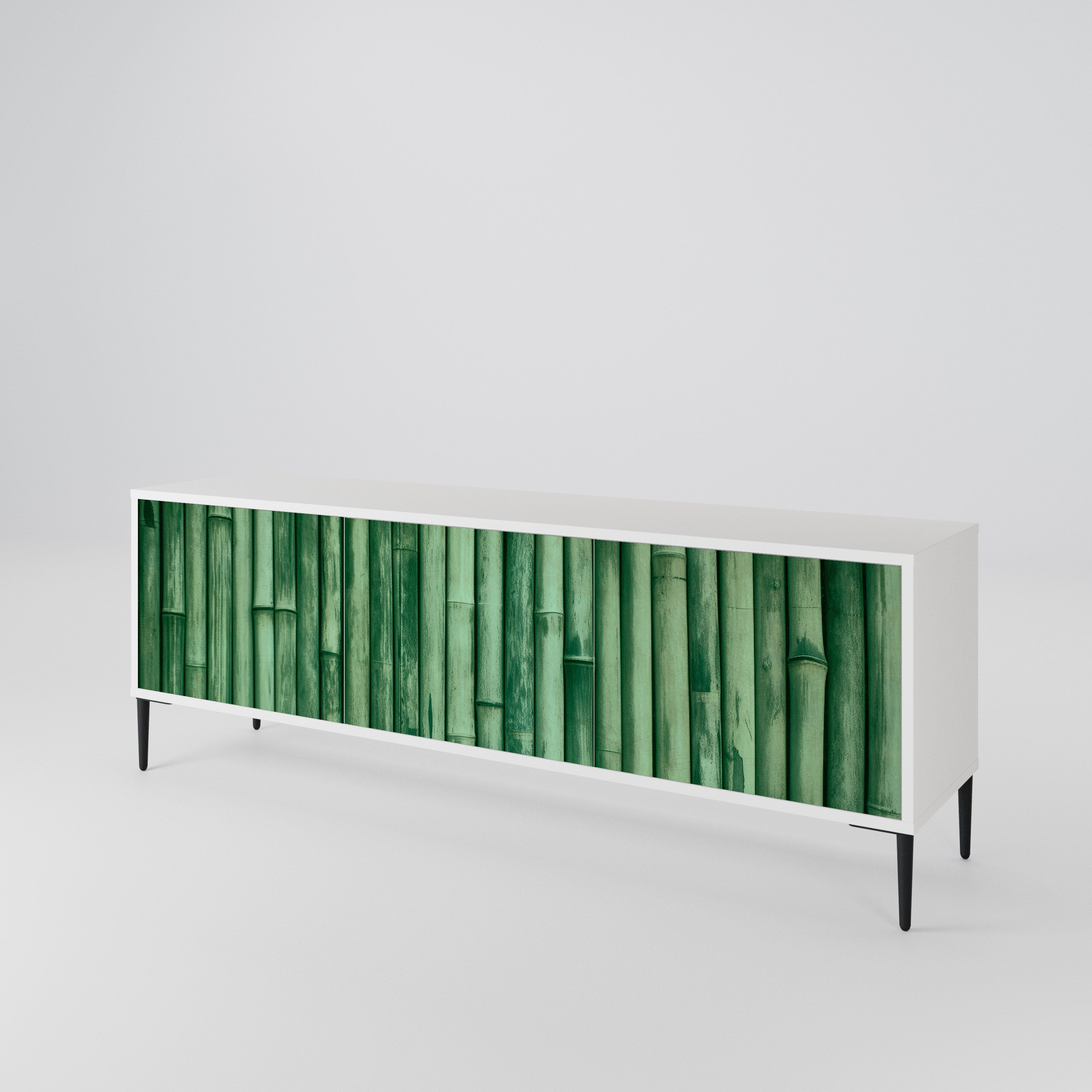 NATURAL GREEN 3-Door TV Cabinet