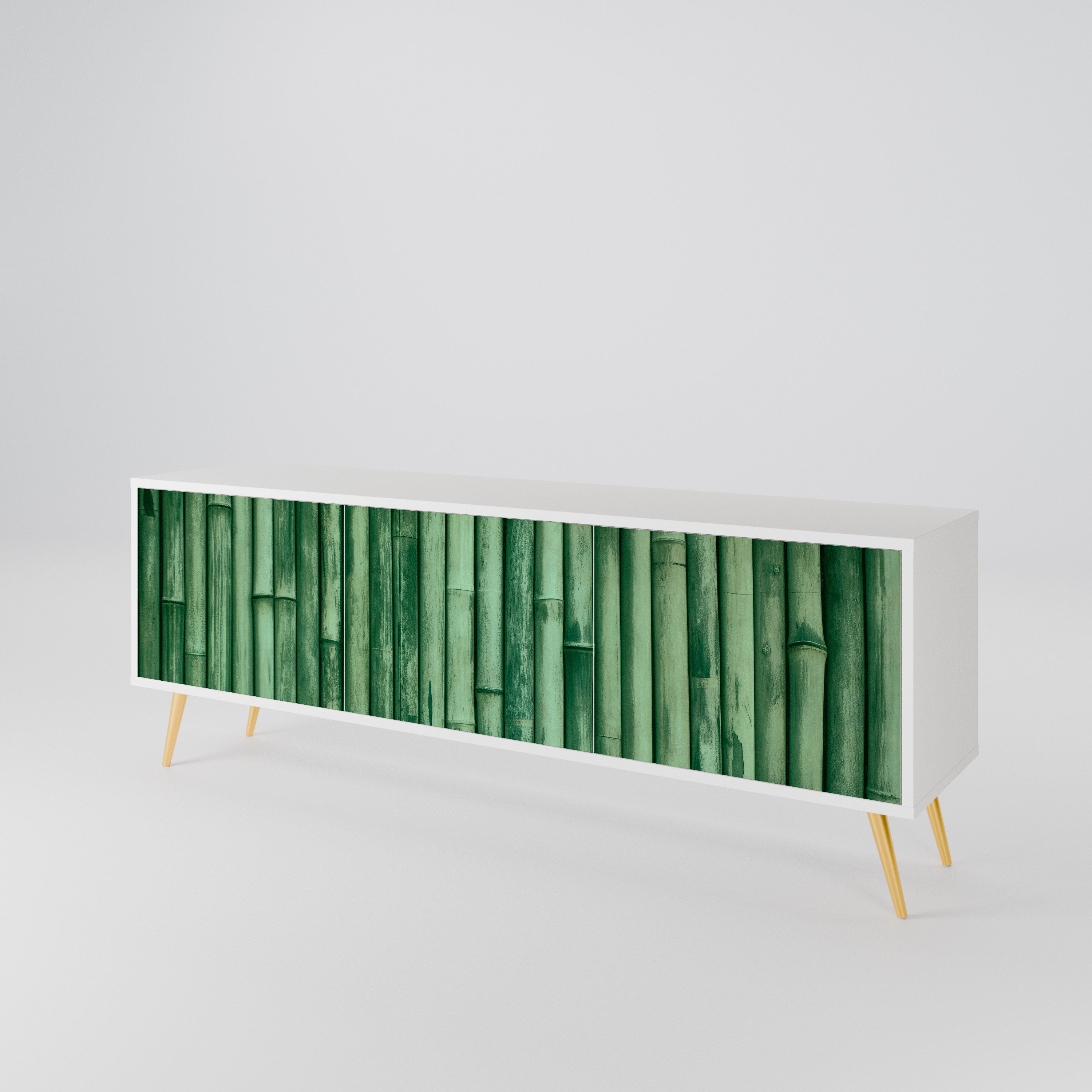 NATURAL GREEN 3-Door TV Cabinet