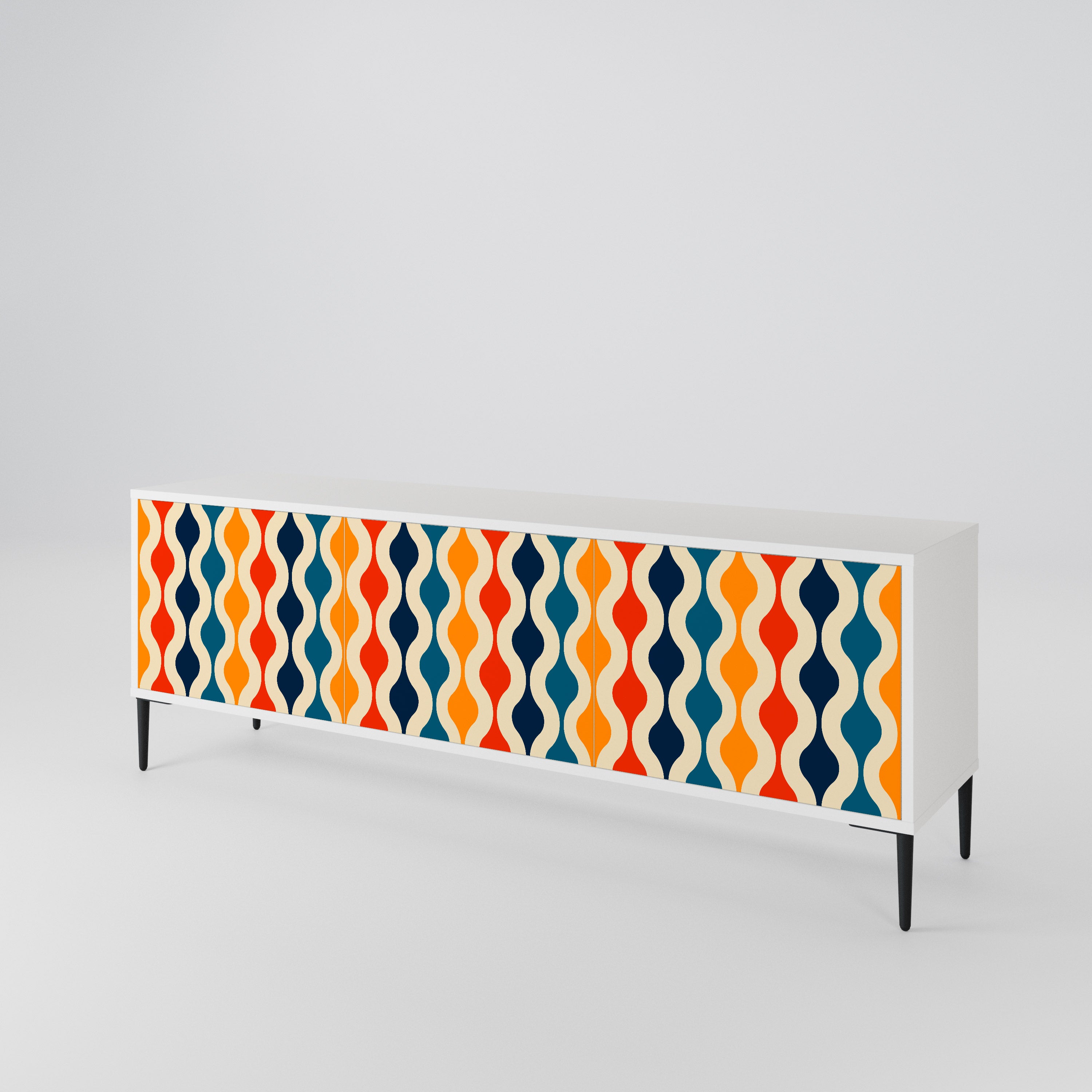 COLORFUL NOSTALGIA 3-Door TV Cabinet